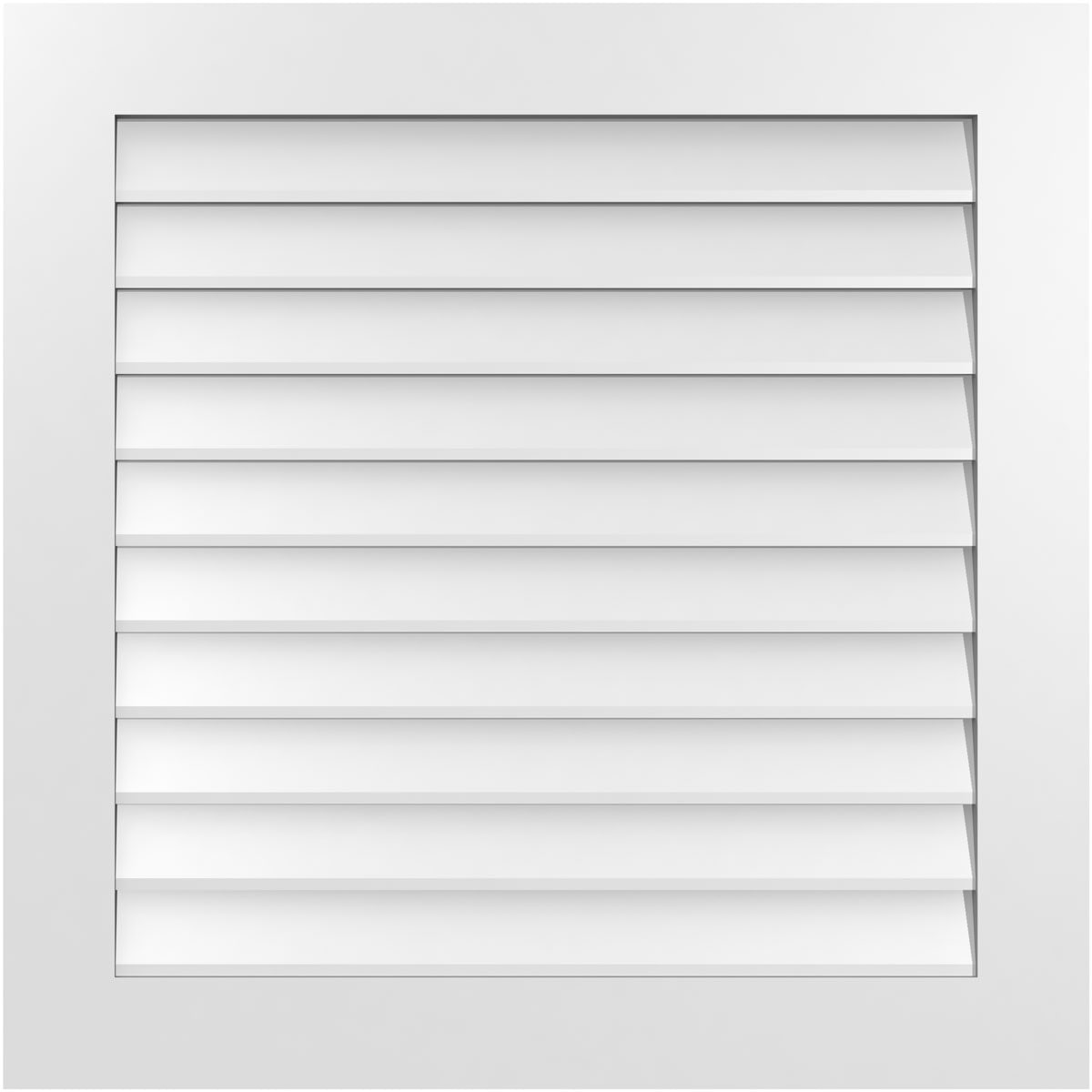 Ekena Millwork GVPVE34X3401SN 34-Inches x 34-Inches Off-white Square PVC Gable Louver Vent