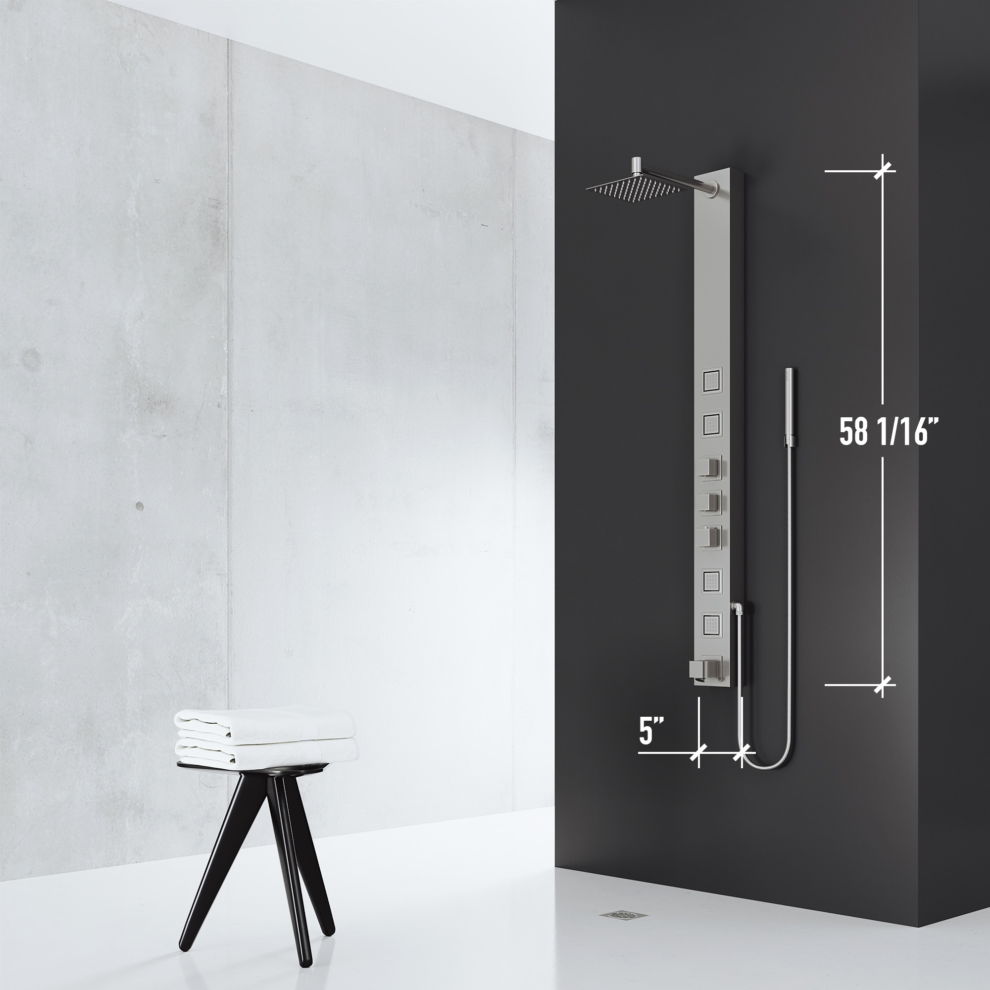 VIGO VG08023ST Showerhead-Bar-Panels - View #8