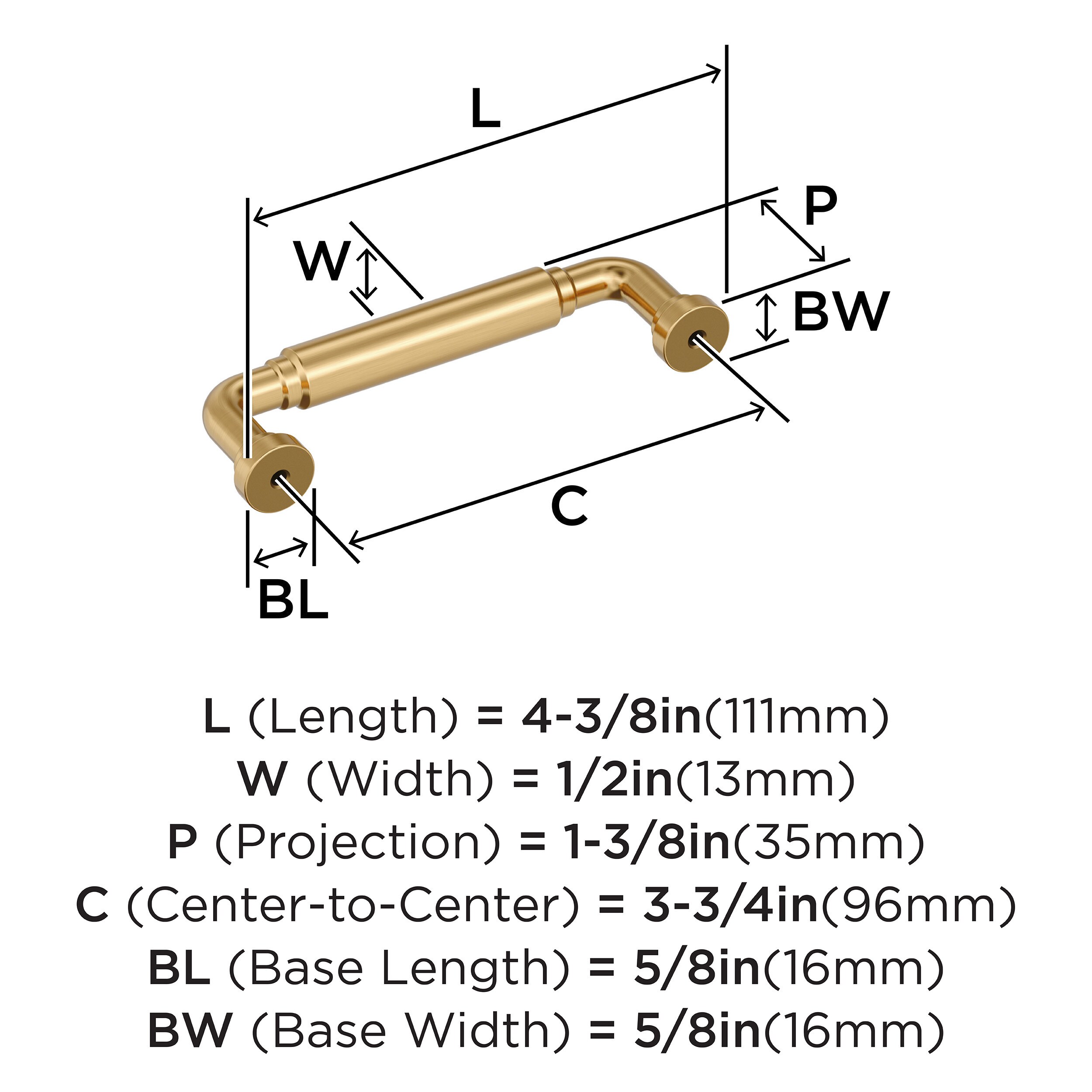 Amerock BP37662CZ Cabinet-Pulls - View #4