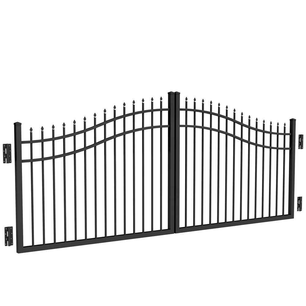 Freedom 73015984 12-Feet x 4-Feet Black Aluminum Driveway Gate