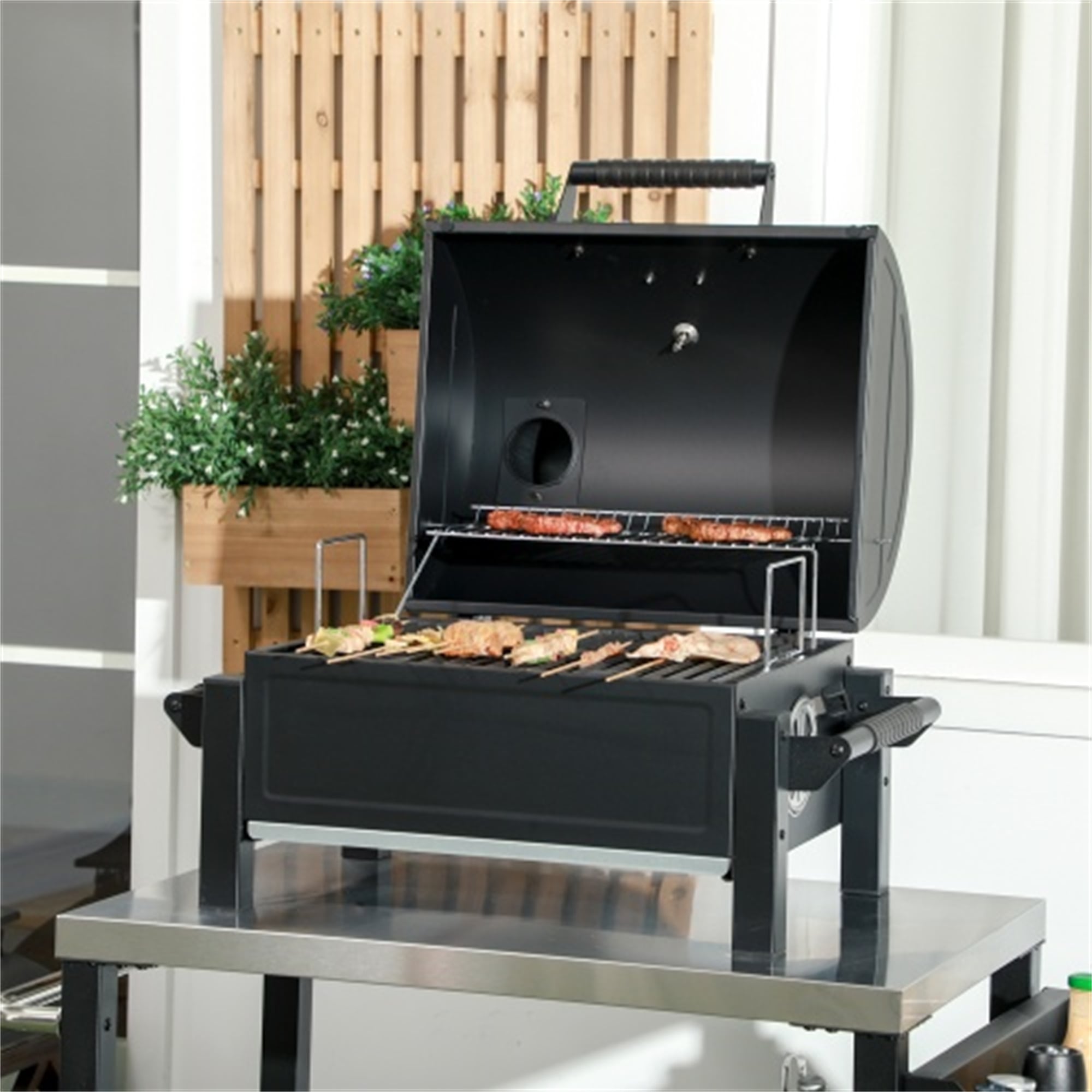 BABOOM Charcoal BBQ Grill 19.25 in W Black Charcoal Grill BOM P174307 OR at Lowes