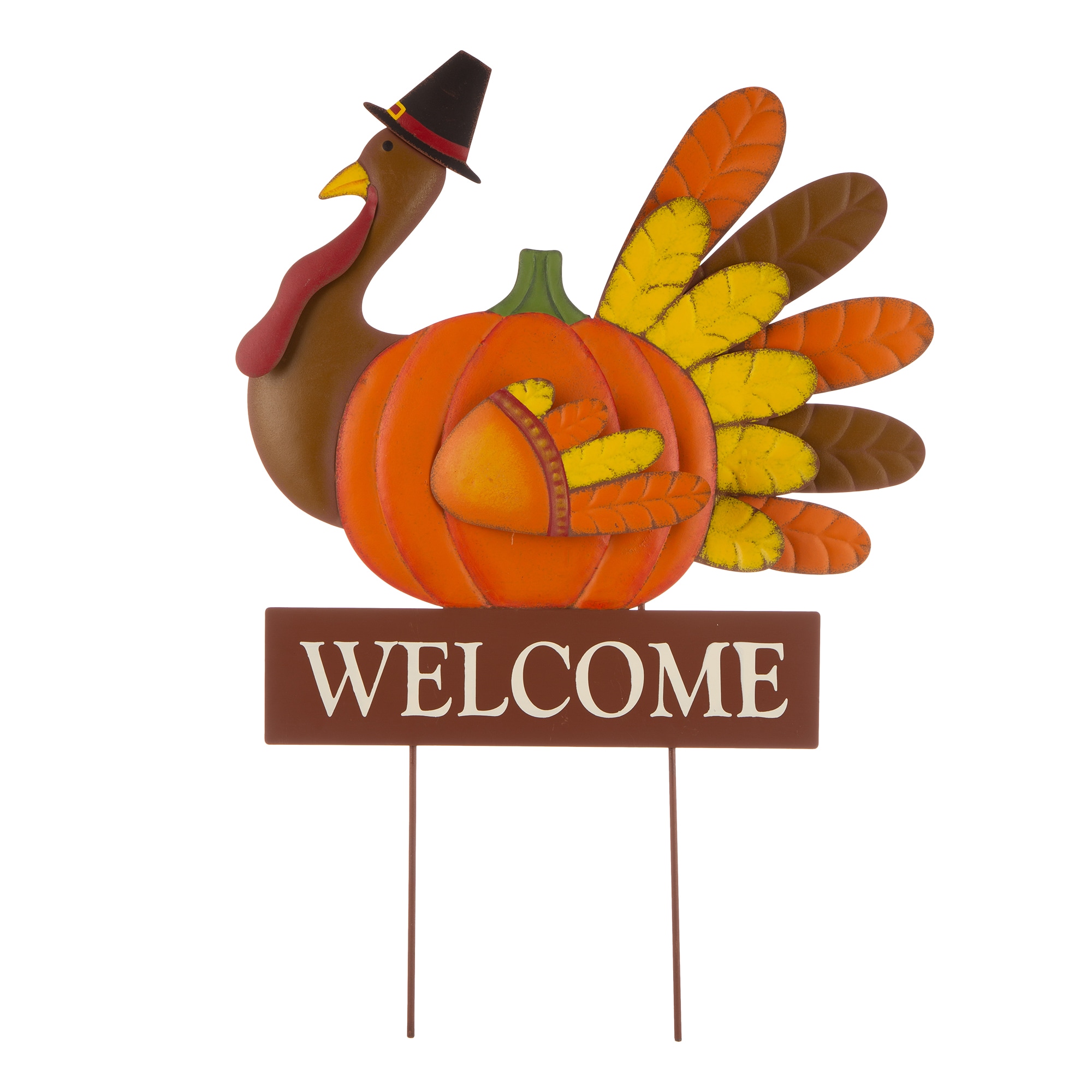 Thanksgiving outlet Metal Yard Stakes Metal Turkey Stake Turkey Welcome Sign