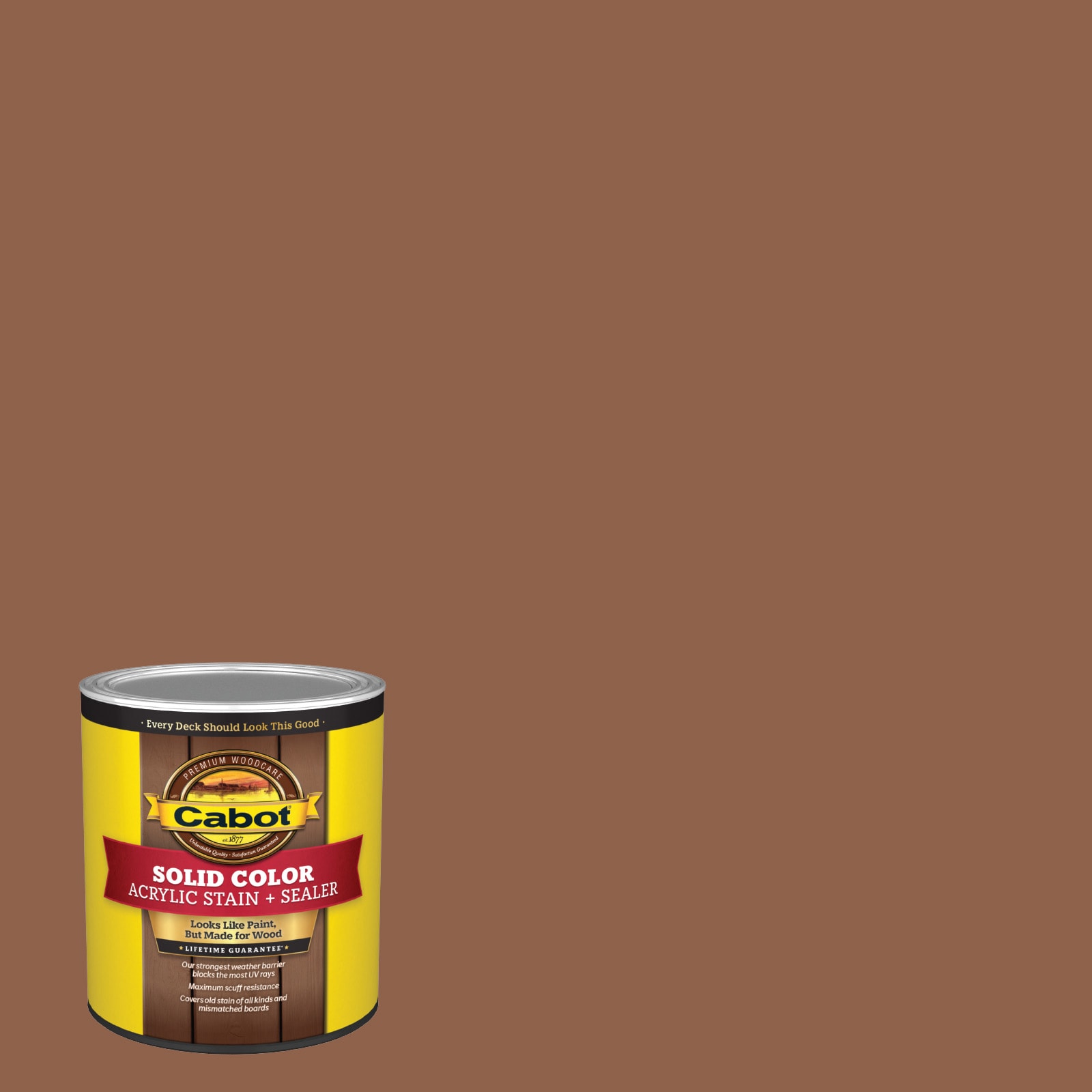 Cabot RED CEDAR-1028062 Red Cedar Solid Exterior Wood Stain and Sealer in One ( 1-quart )