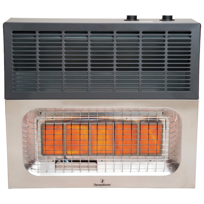 Thermablaster 25000 Btu Wall Mount Indoor Natural Gas Or Liquid Propane Vent Free Infrared Heater In The Space Heaters Department At Com - Are Ventless Gas Wall Heaters Safe