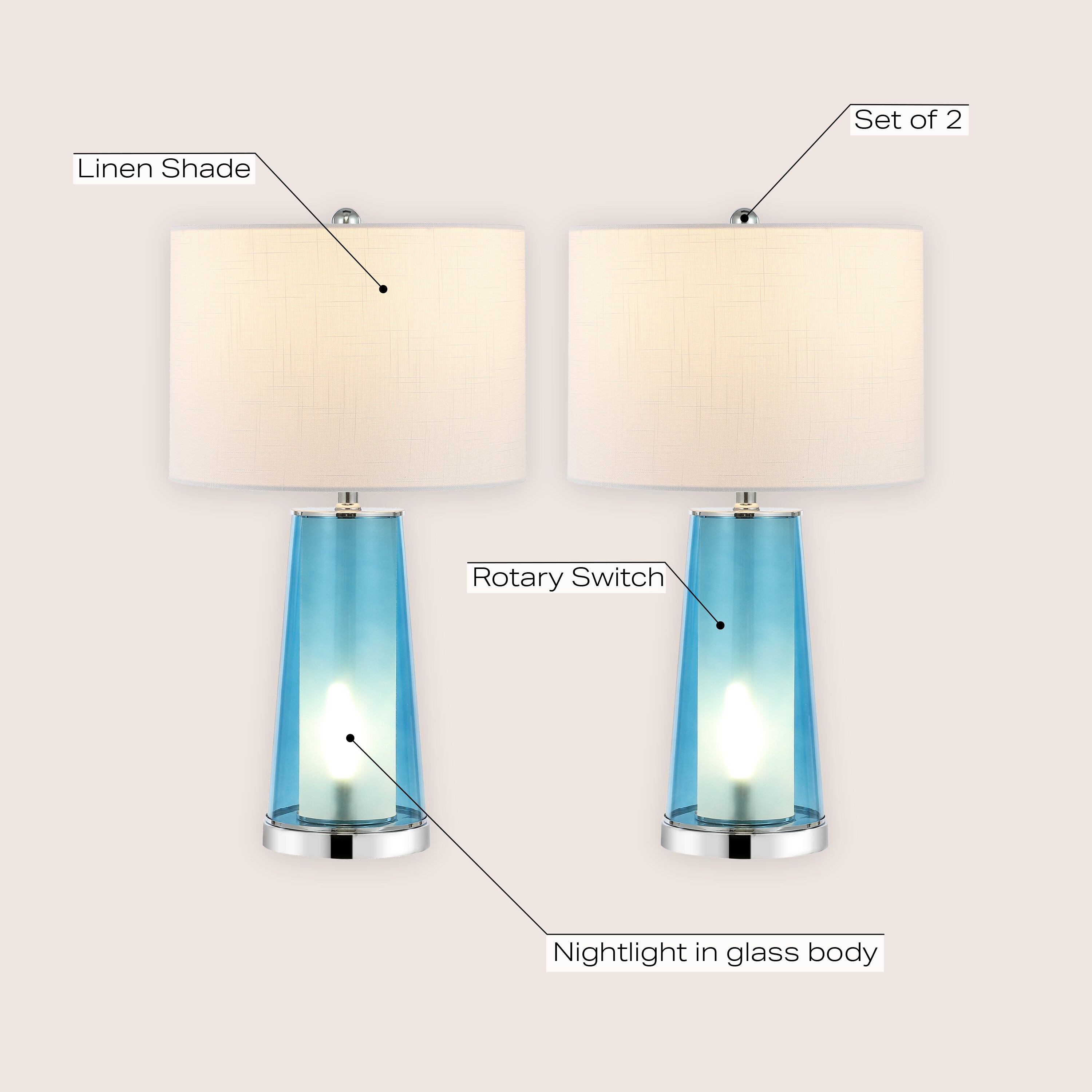 JONATHAN  Y JYL1137B-SET2 Table-Lamps - View #3