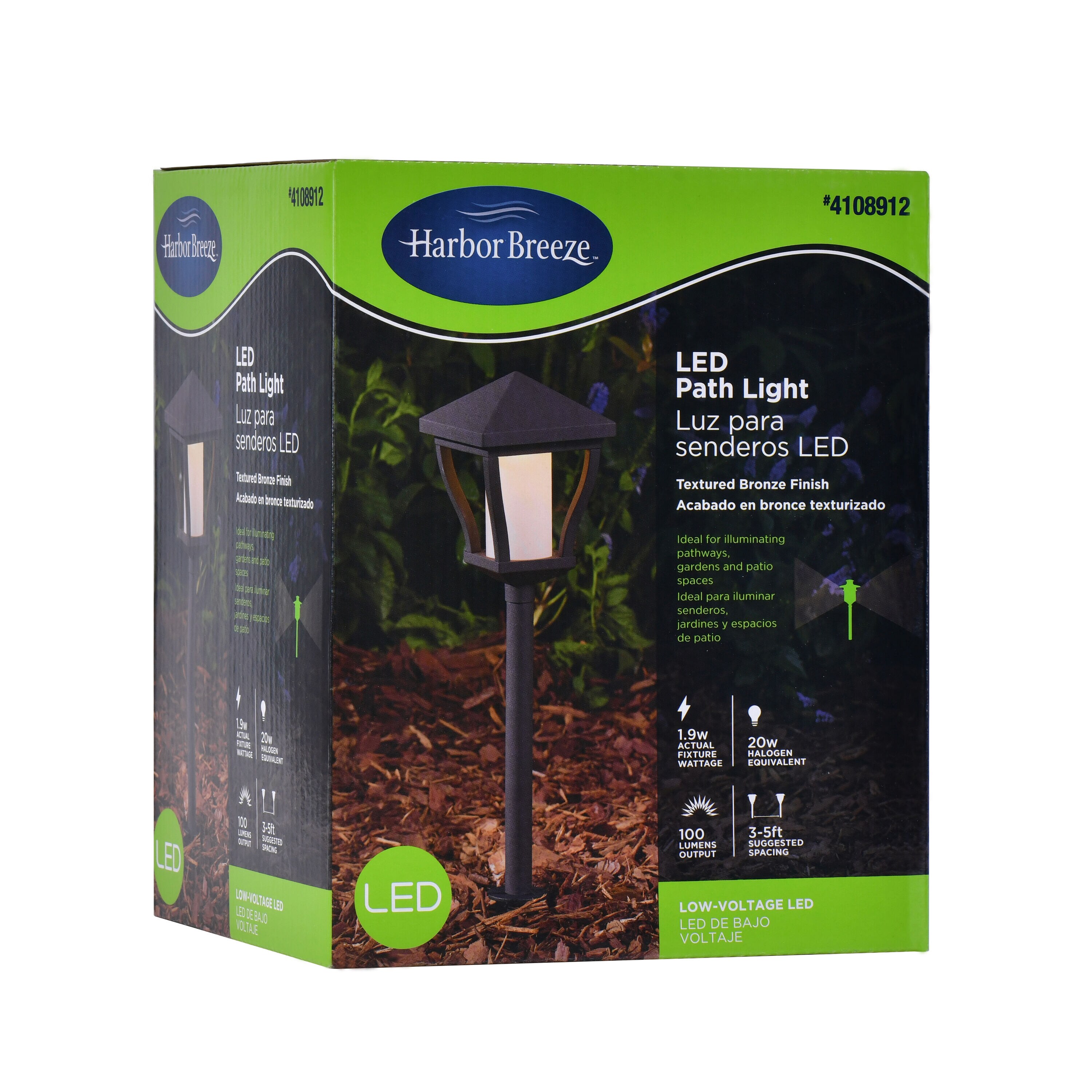 Harbor Breeze 100-Lumen 1.9-Watt Specialty Textured Bronze Low