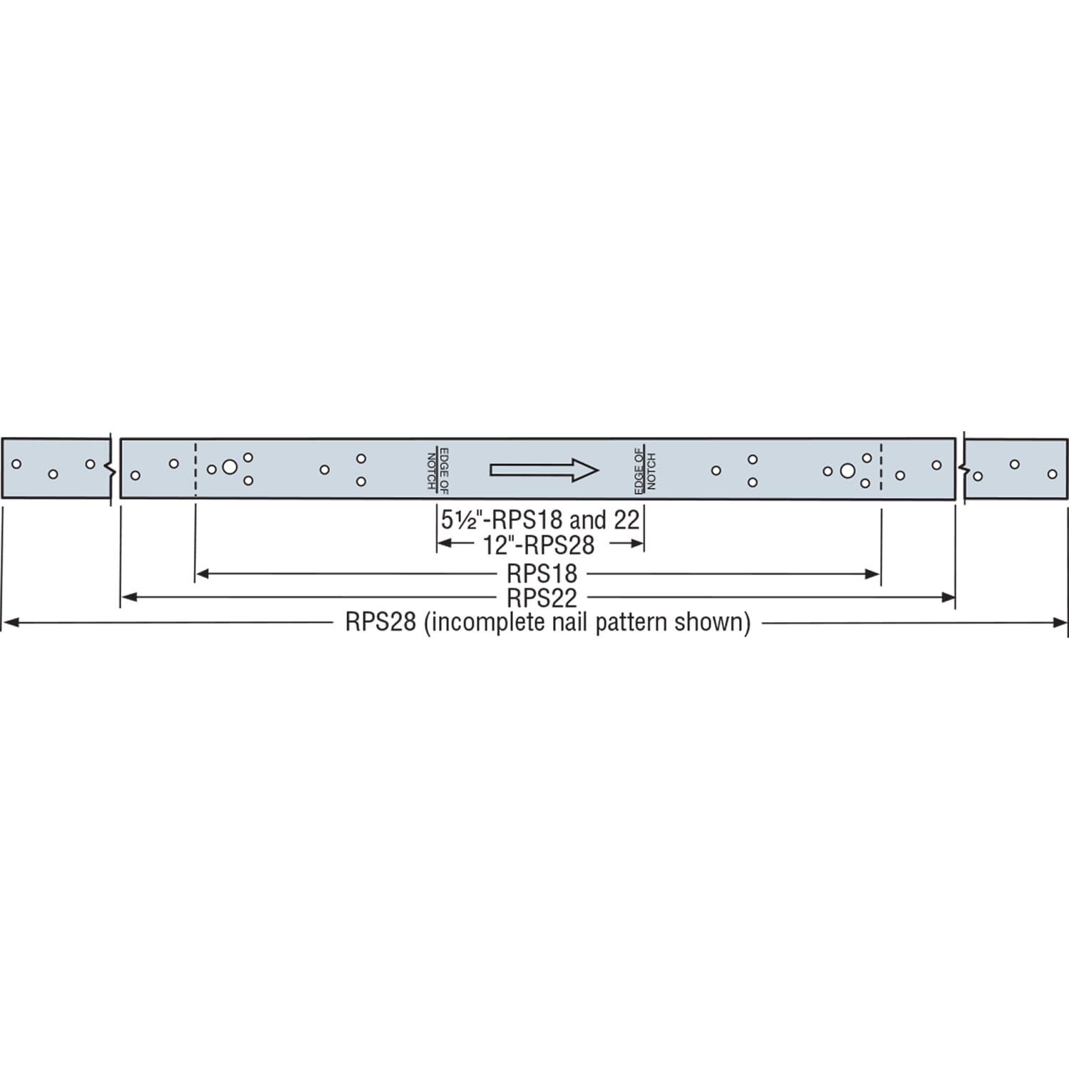 Simpson Strong-Tie 16-in 12-Gauge Zmax Steel Foundation Strap Wood