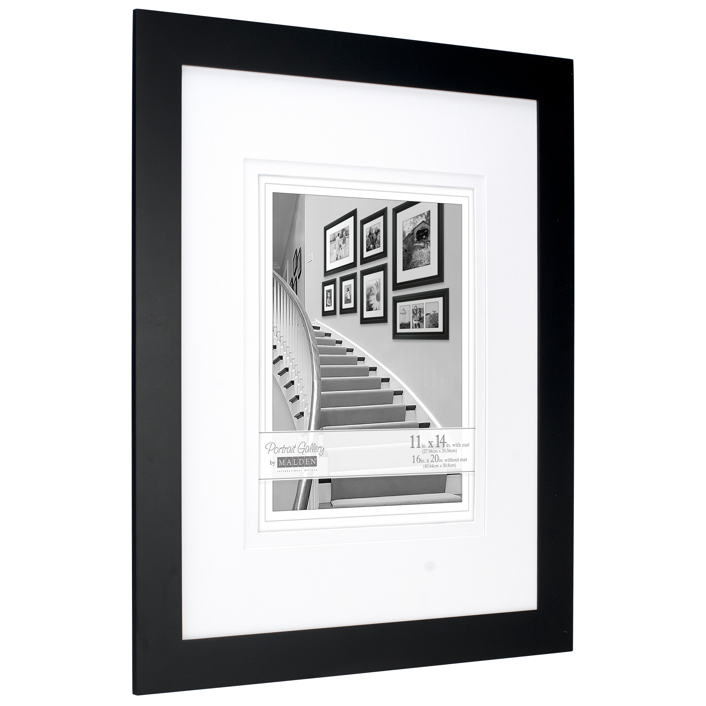 Malden International Designs 11x14/8x10 Gray Matted Picture Frame