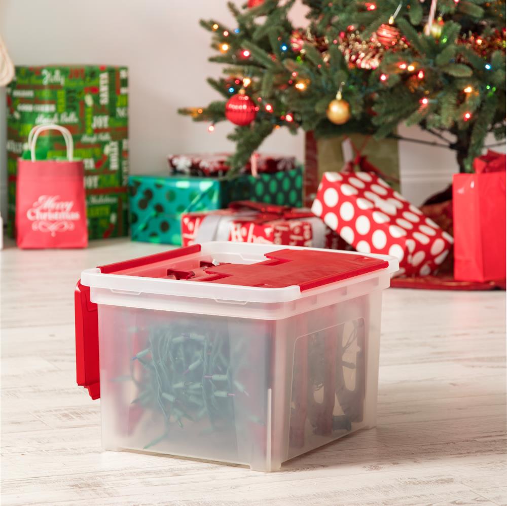 IRIS 14.29-in W x 11.13-in H Red String Light Storage Container at