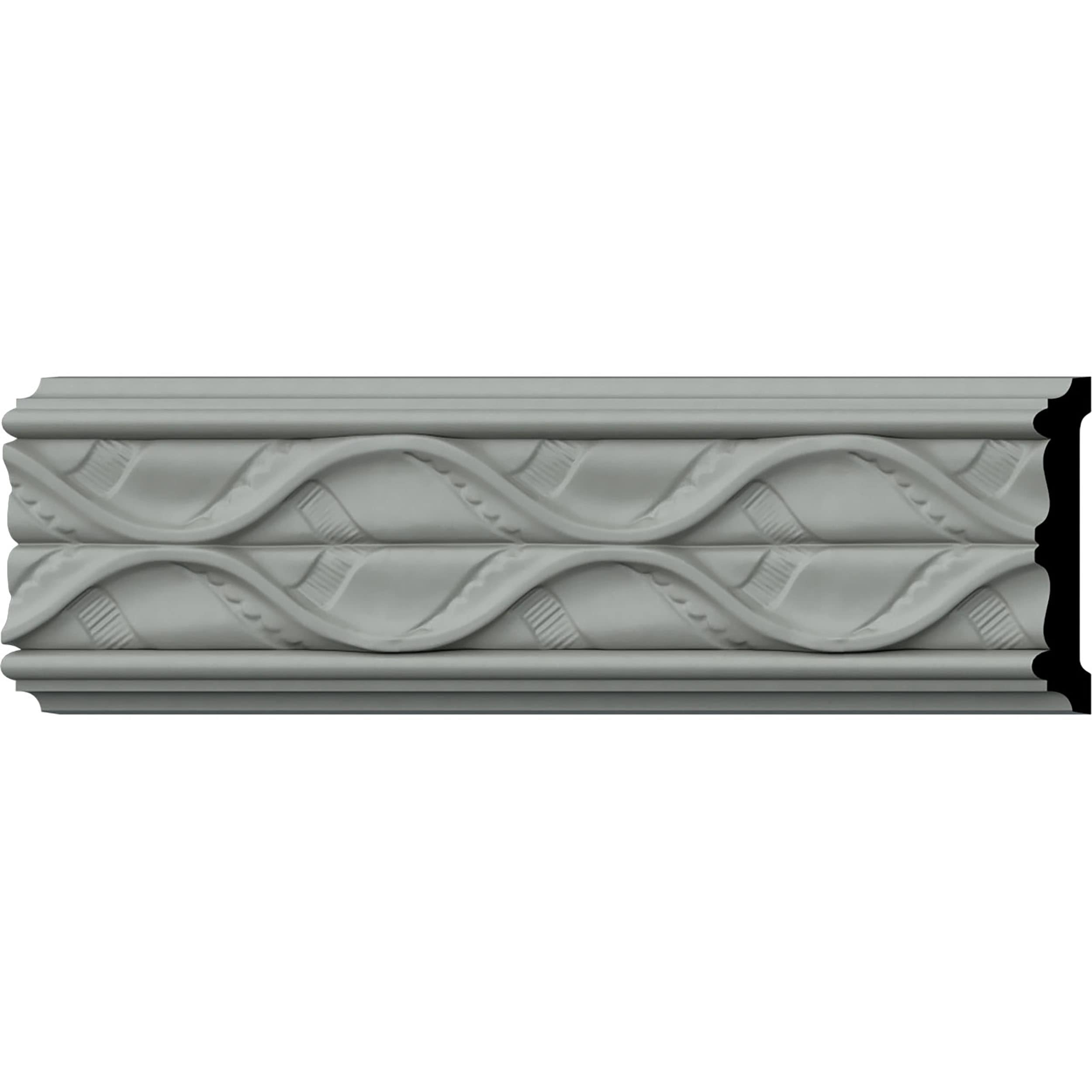 Ekena Millwork CHA04X01ME-CASE-8 Medway 4-1/4-in x 7-ft 10-1/2-in Primed Polyurethane Chair rail Moulding 8 -Pack