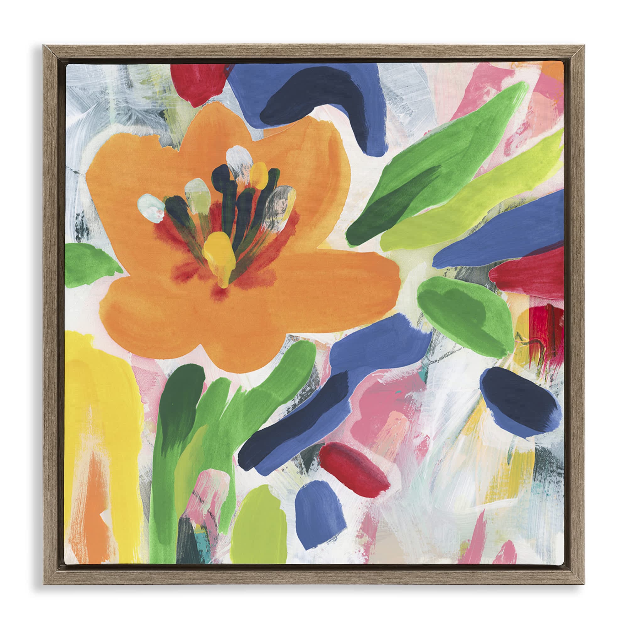 Stupell Industries BS-403-FFE-17X17 Blossoms in Rich Hues Floating Frame design by June Erica Vess