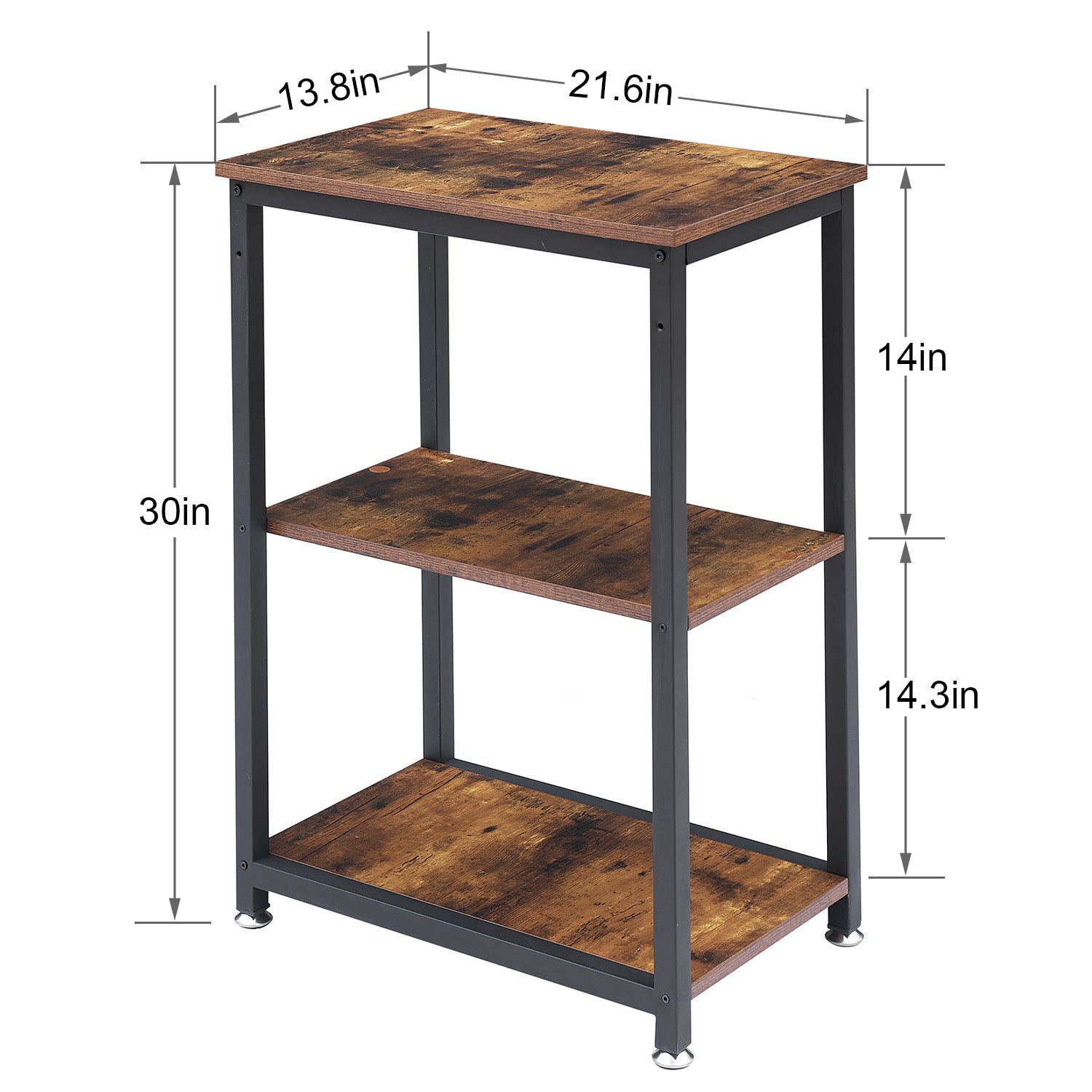 Vecelo LOE-XF-NT05-BRN End-Tables - View #3