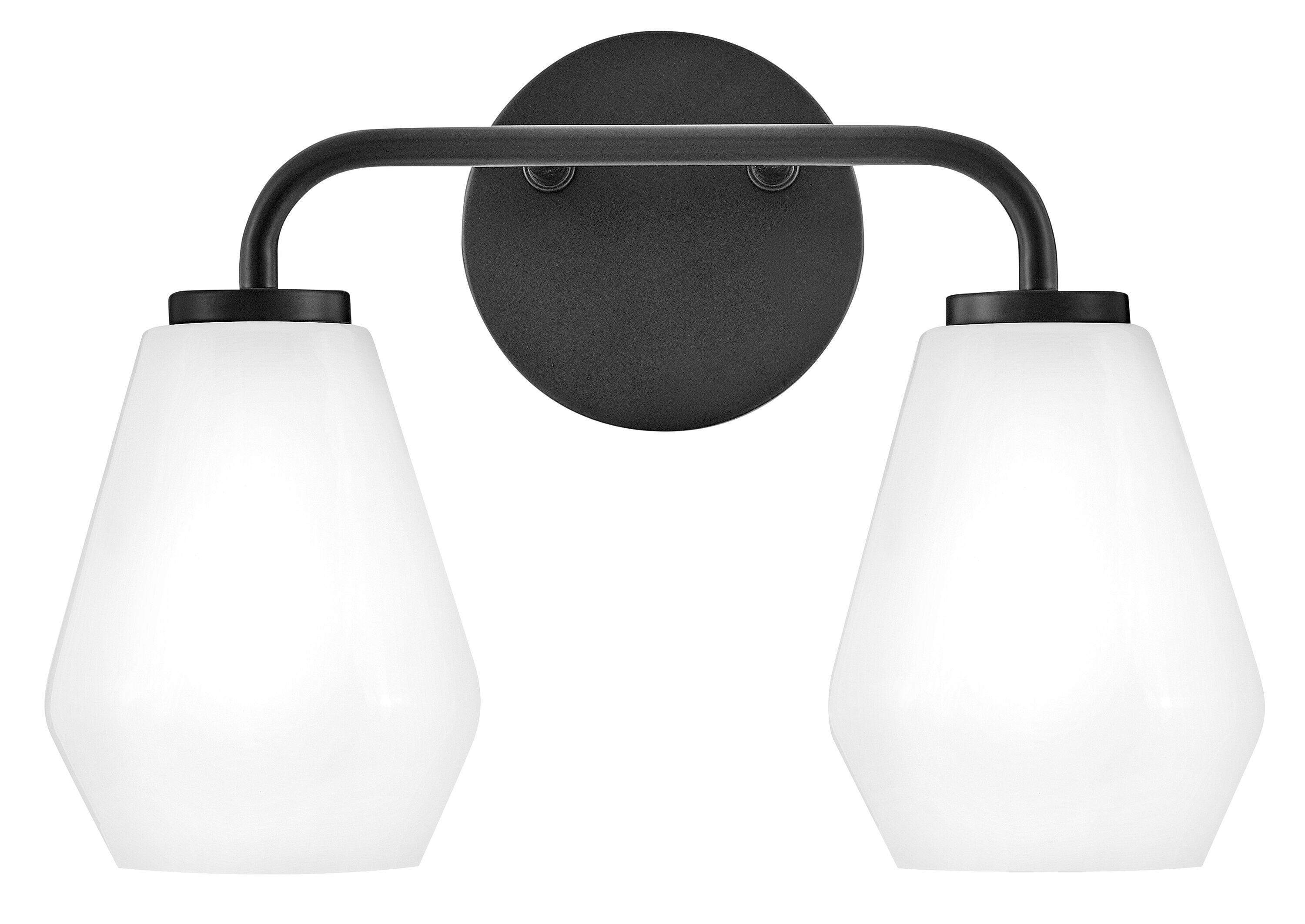 Lark 85502BK Gio 14.75-in 2 -Light Satin Black Transitional Vanity light