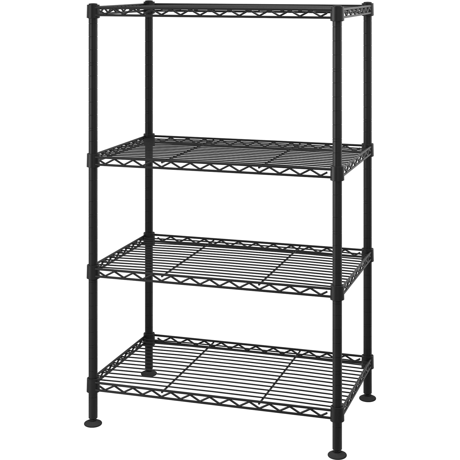 Winado 4-Tier Steel Freestanding Garage Storage Shelving Unit Black (19.69 in. W x 31.5 in. H x 11.81 in. D)