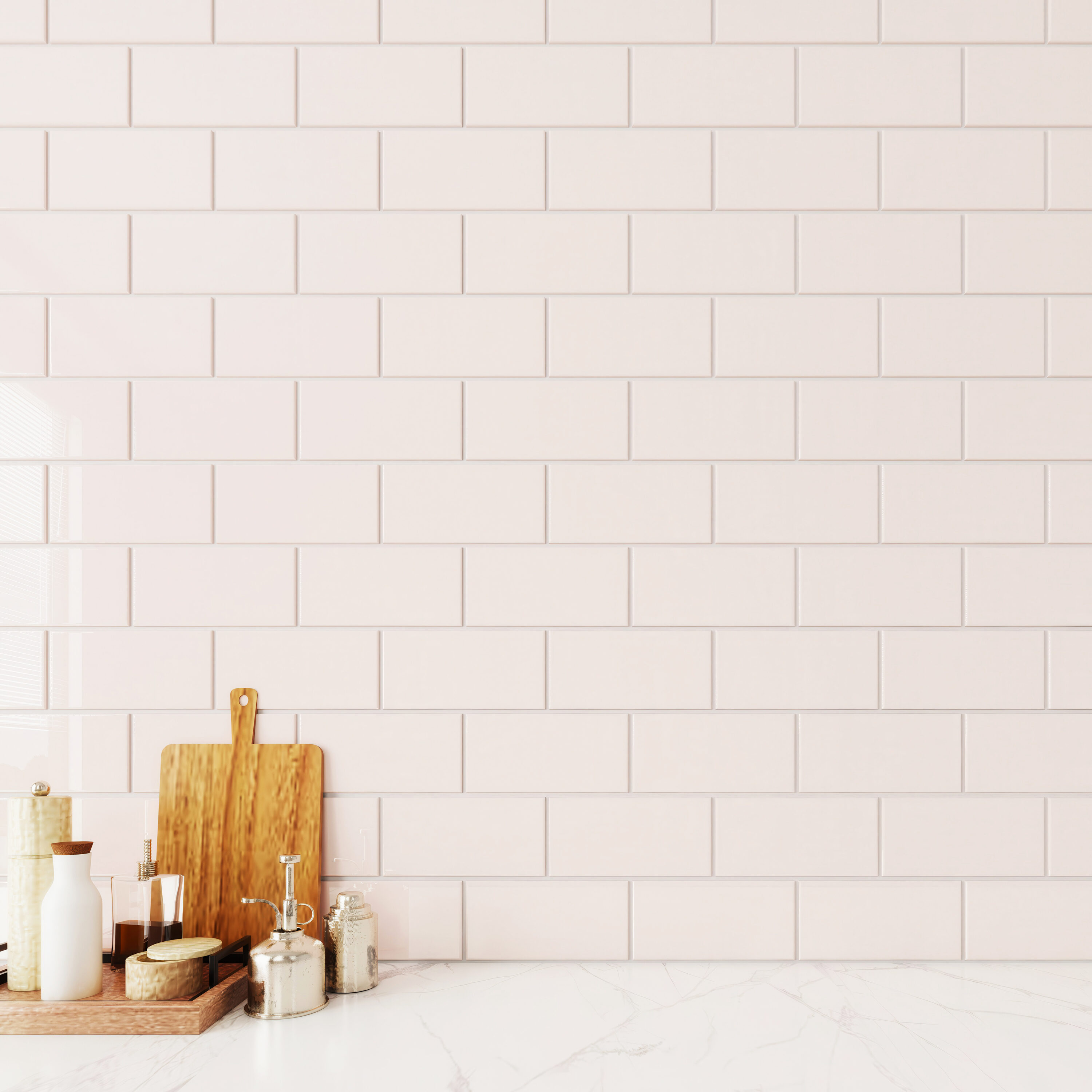 Giorbello Classic Premium Bright White 3-in x 6-in Glossy Glass Subway Wall Tile (5-sq. ft/ Carton)