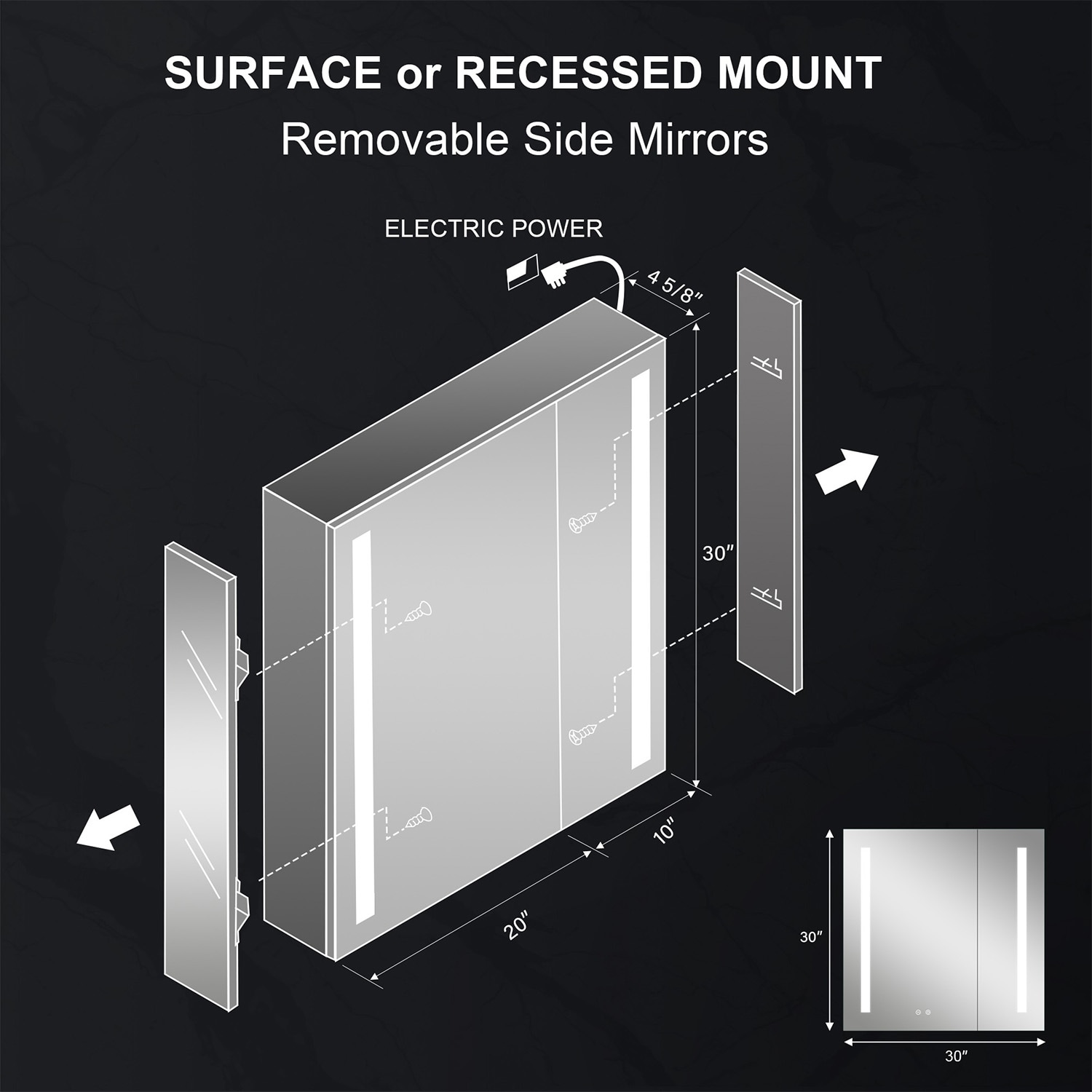 Forclover MEAM-VI3030 Bathroom-Medicine-Cabinets - View #10