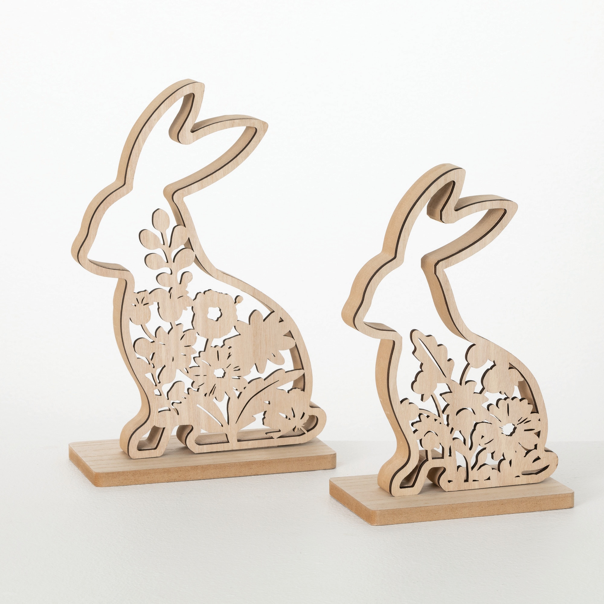 Sullivans N3112 2 -Pack Brown MDF Modern Figurine