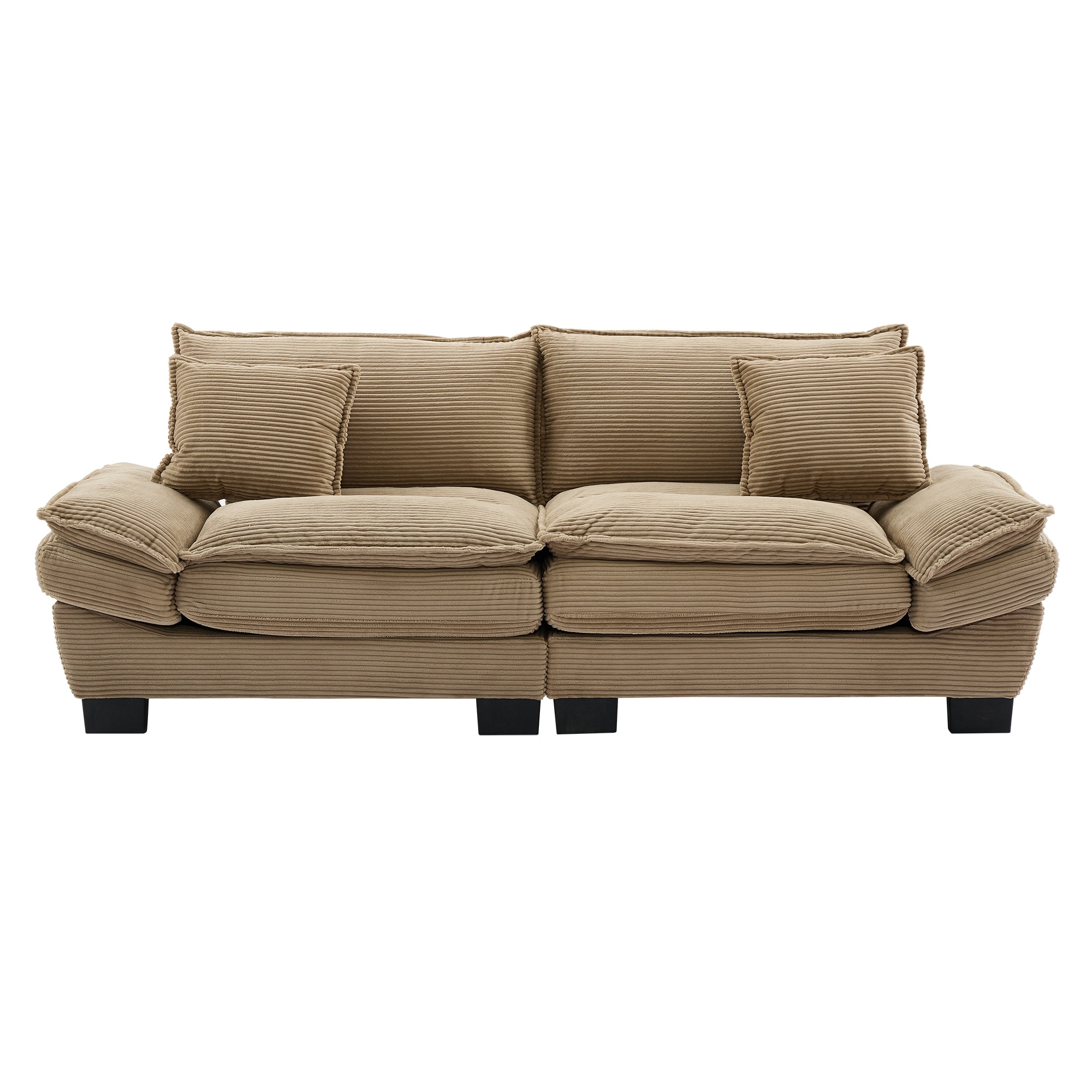 Bybafun YA3700314 84-Inches Modern Khaki 2 -seater Loveseat