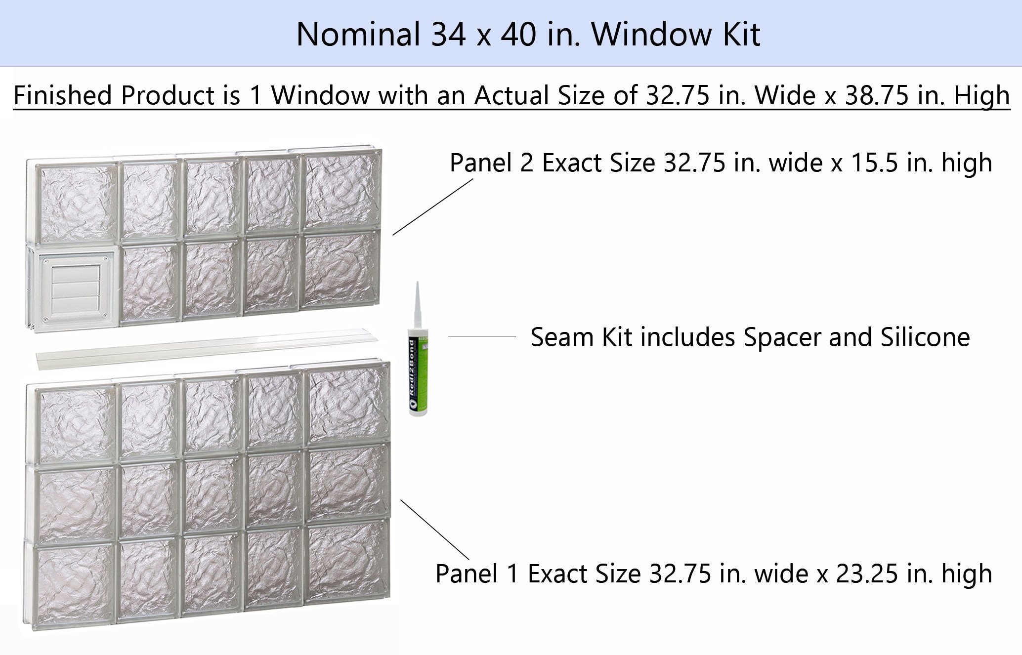 REDI2SET D3440IS Glass-Block-Windows - View #2