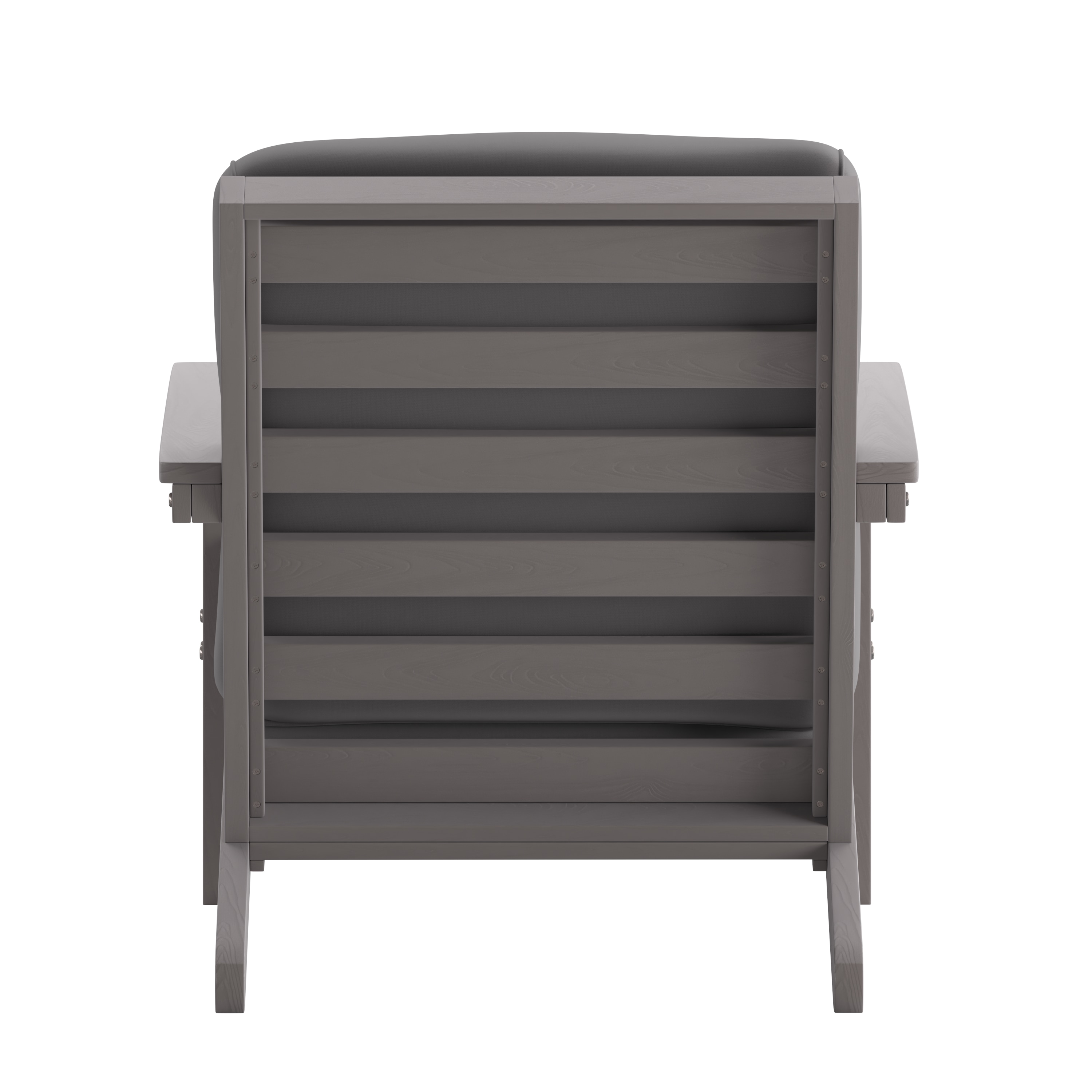 Gray Resin Frame Deep Seat Adirondack Chair with Cushions