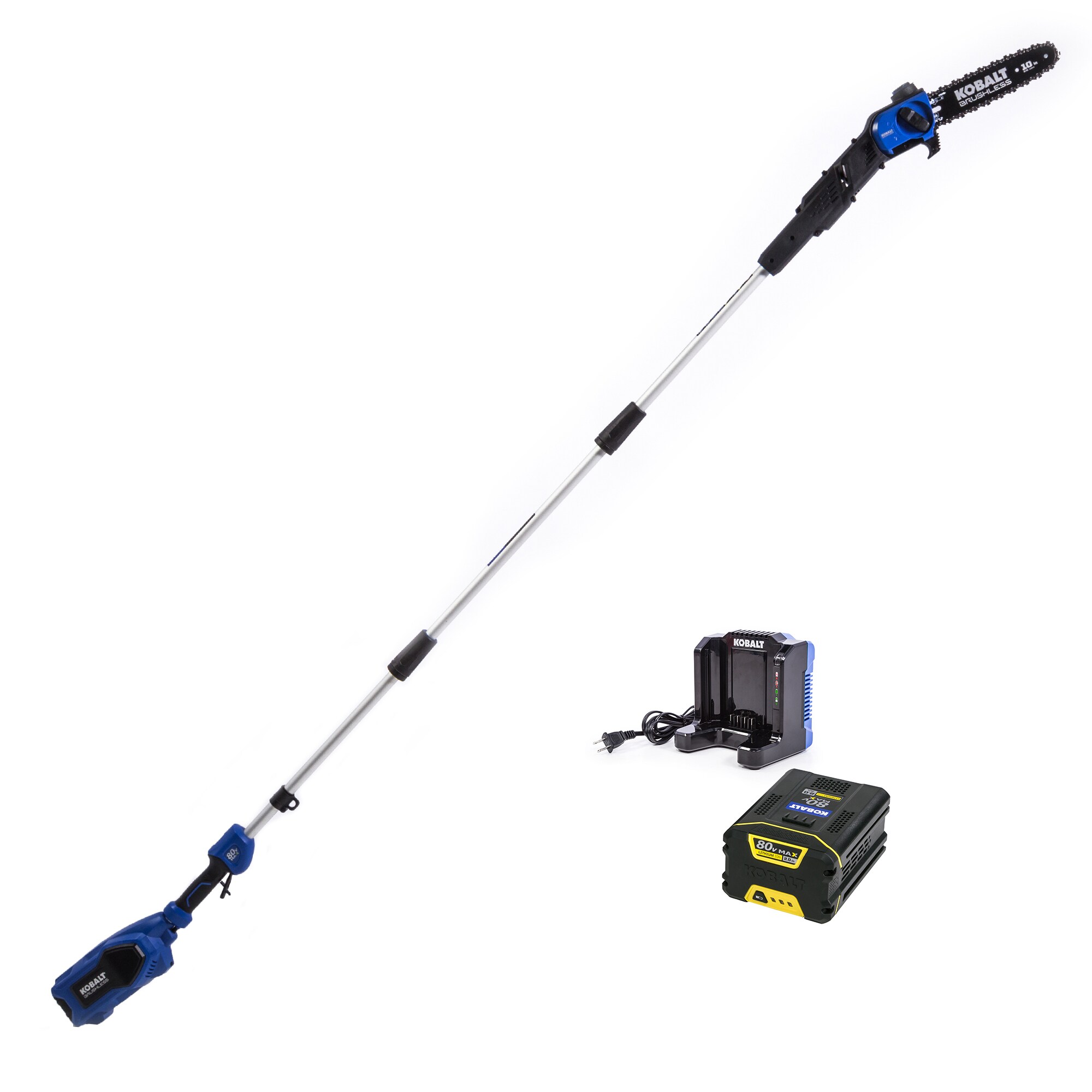 Kobalt 80 volt 10 in 2 Ah Battery Pole Saw Battery and Charger Included in the Pole Saws department at Lowes