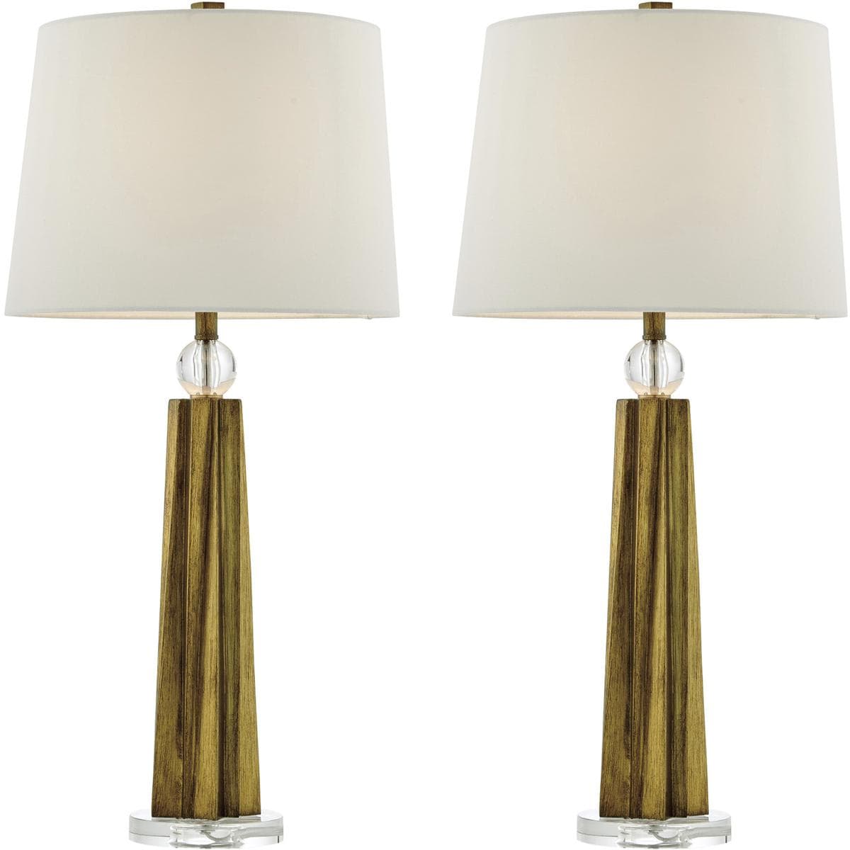 Lite Source  LS-23705/2PK Heather 32 inch 10000 watt Gold Table Lamp Portable Light