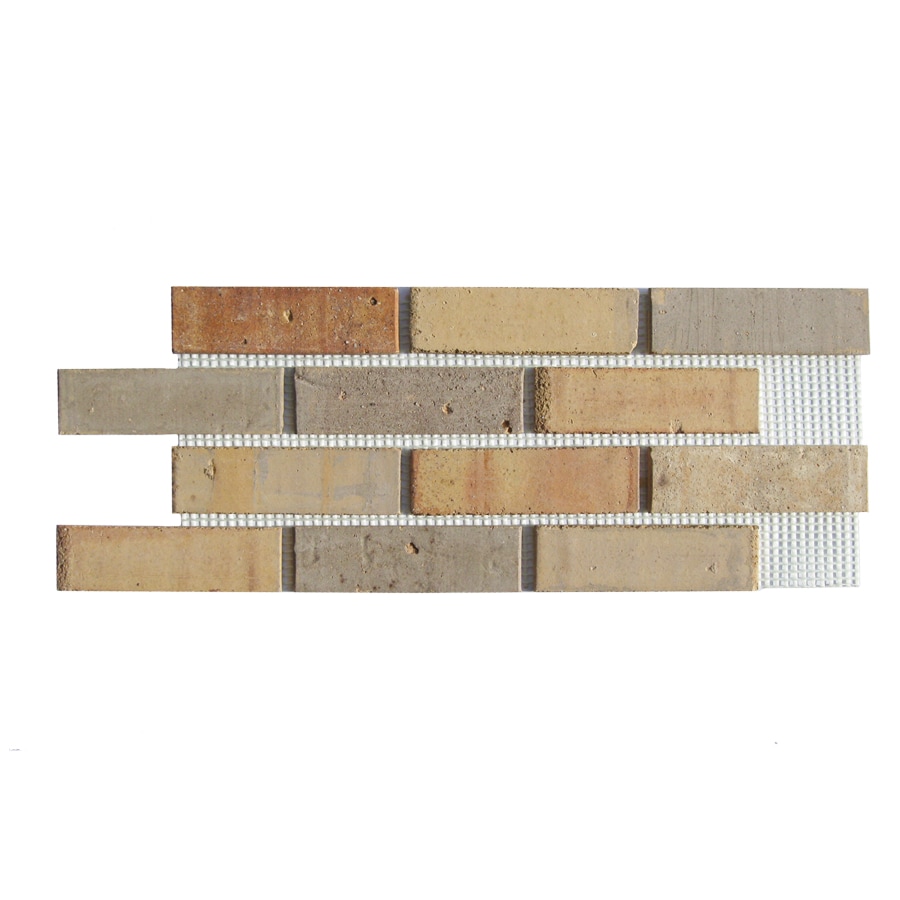 Old Mill Thin Brick Systems BW-37009CS Brickweb 10.5-in x 28-in Pony Express Brick Veneer Panel 8.7-Sq ft