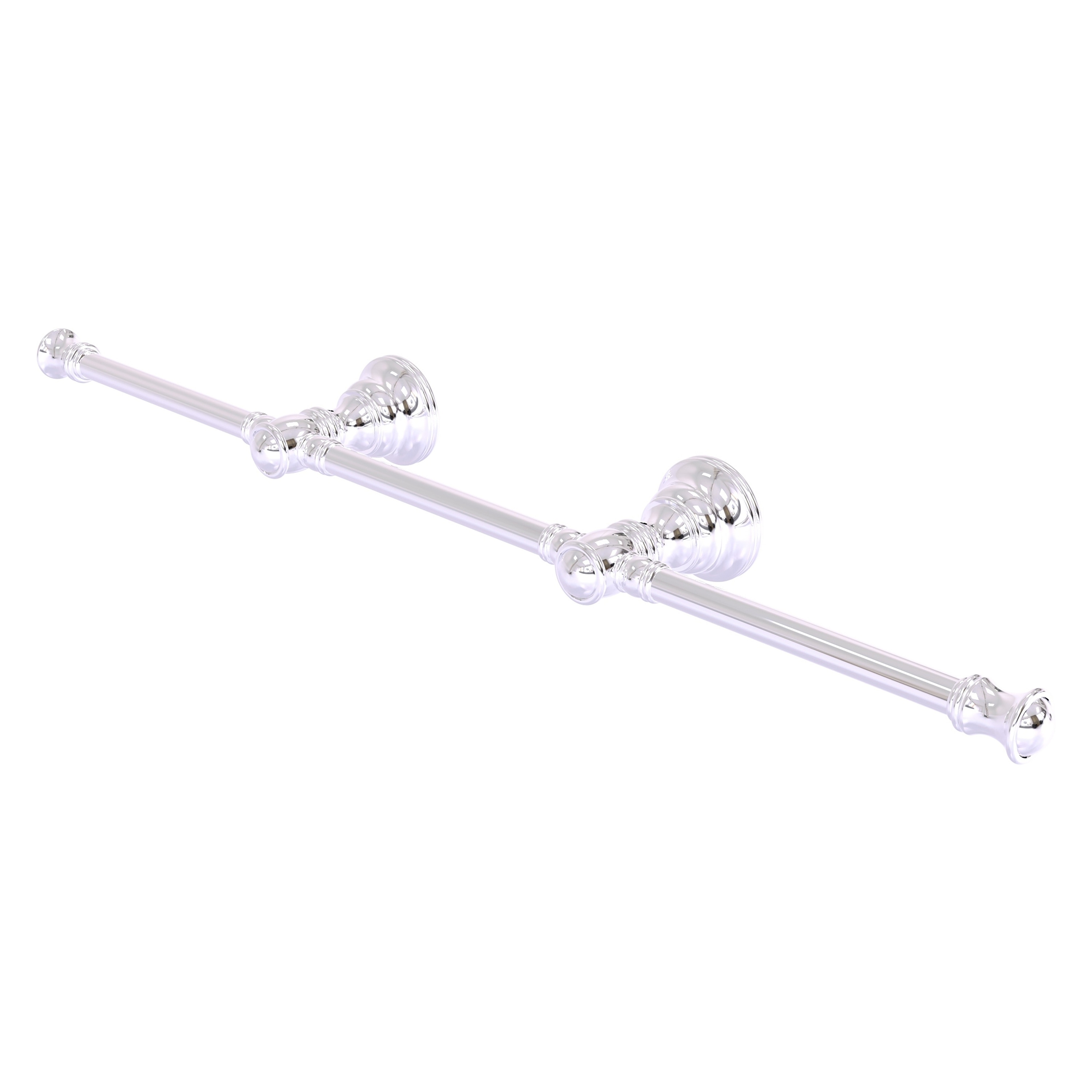 Allied Brass CL-HTB-3-PC Carolina 22-in double Polished Chrome Wall mount Double Towel Bar