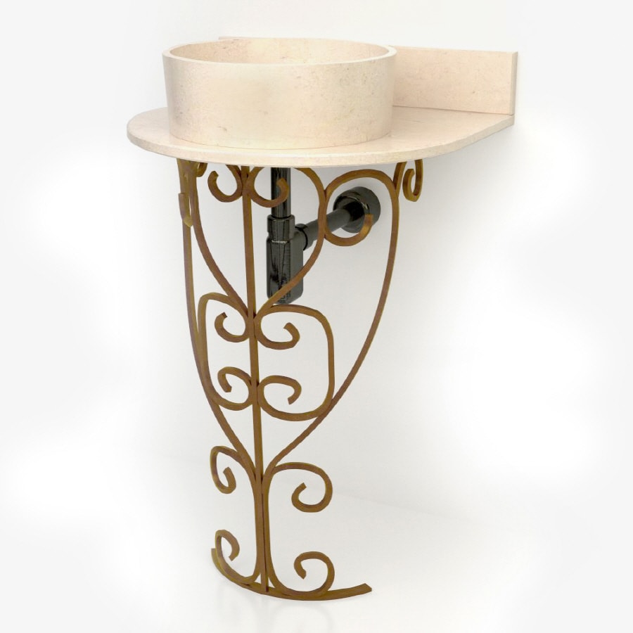D'Vontz H1ABCRCLORB Pedestal Sink
