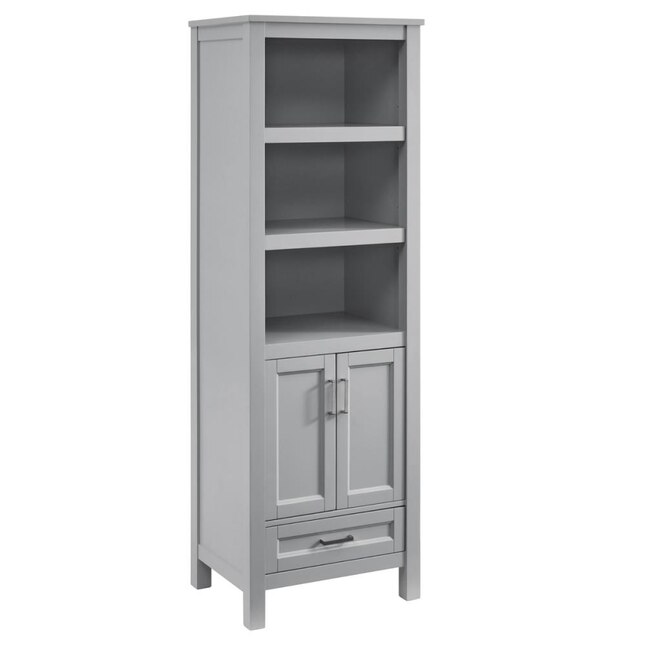 Durham 24-in W x 72-in H x 18-in D White Oak MDF Freestanding Linen Cabinet Durham 24-in W x 72-in H x 18-in D White Oak MDF Freestanding Linen Cabinet