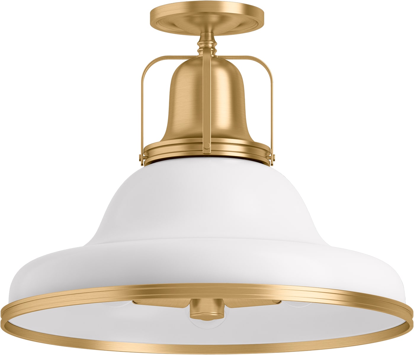 KOHLER 32294-SF03-WGL Hauksbee 1 -Light 17.94-in White Flush Mount Light
