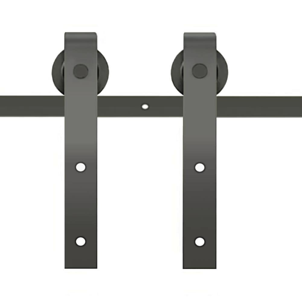 Kimberly Bay DBAH2B 79-in Rustic black Black Indoor Single Barn door hardware kit