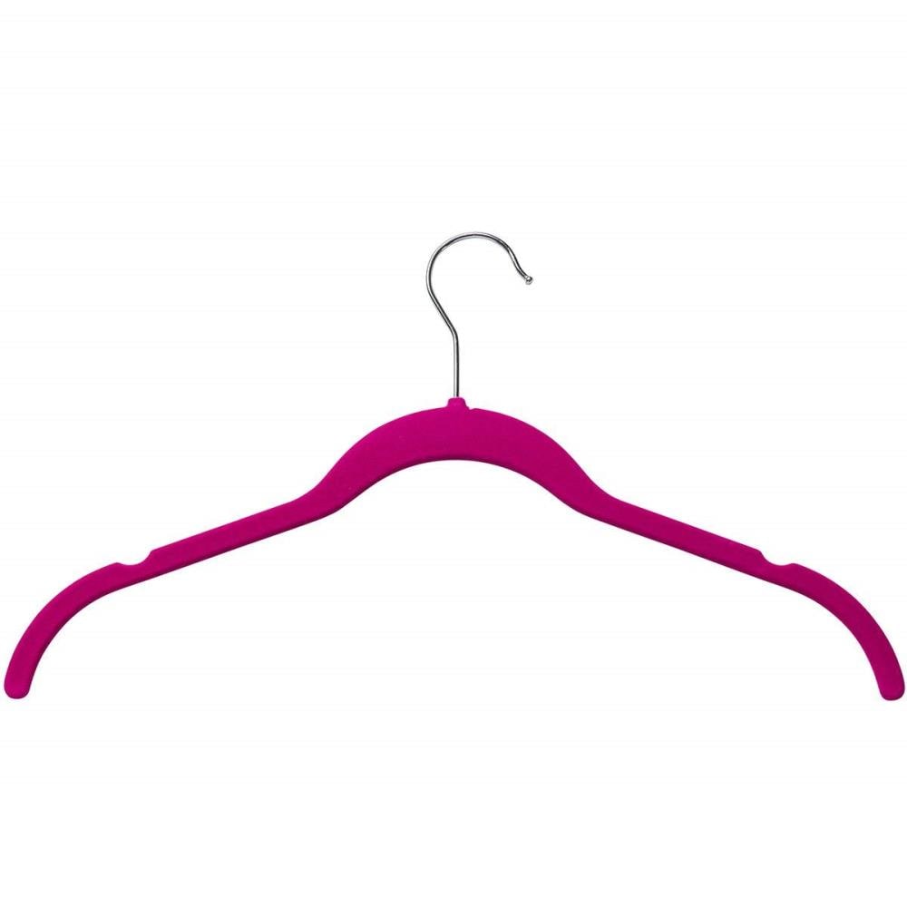 Home it USA 50-Pack Velvet Non-slip Grip Clothing Hanger (Pink) in the ...