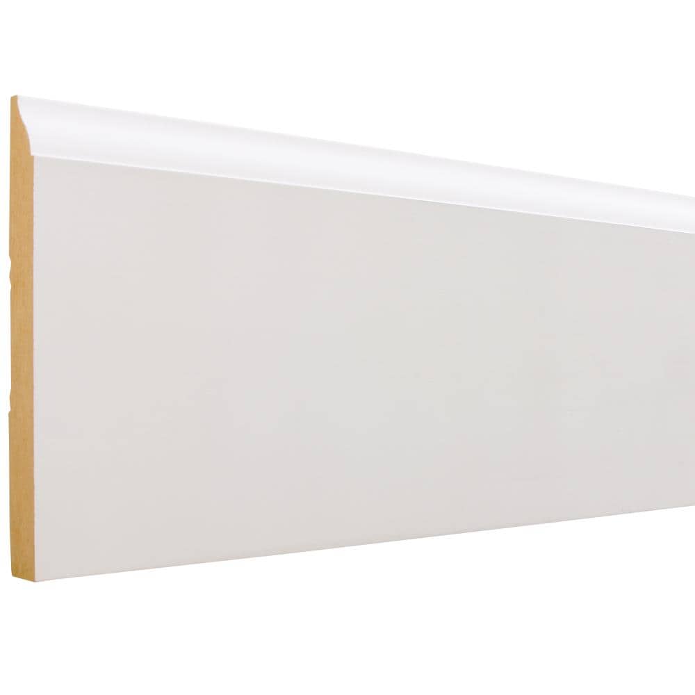 RELIABILT 620LFFBDPL 4-1/4-in x 16-ft 620 Primed White Mdf Baseboard