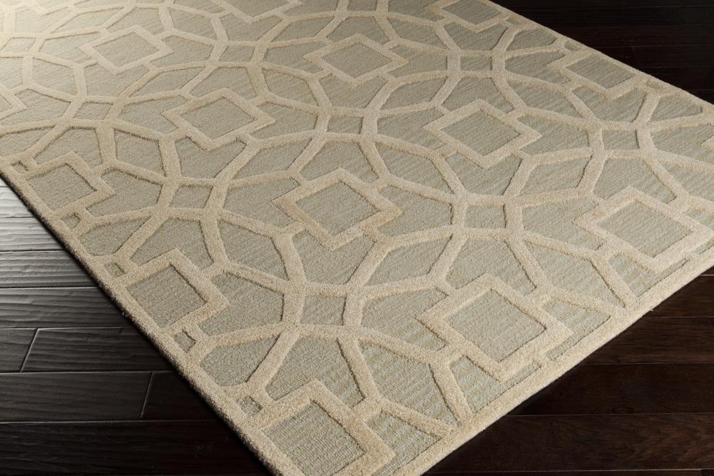 Surya Dream 8 x 8 Wool Khaki Round Indoor Geometric Area Rug at Lowes.com