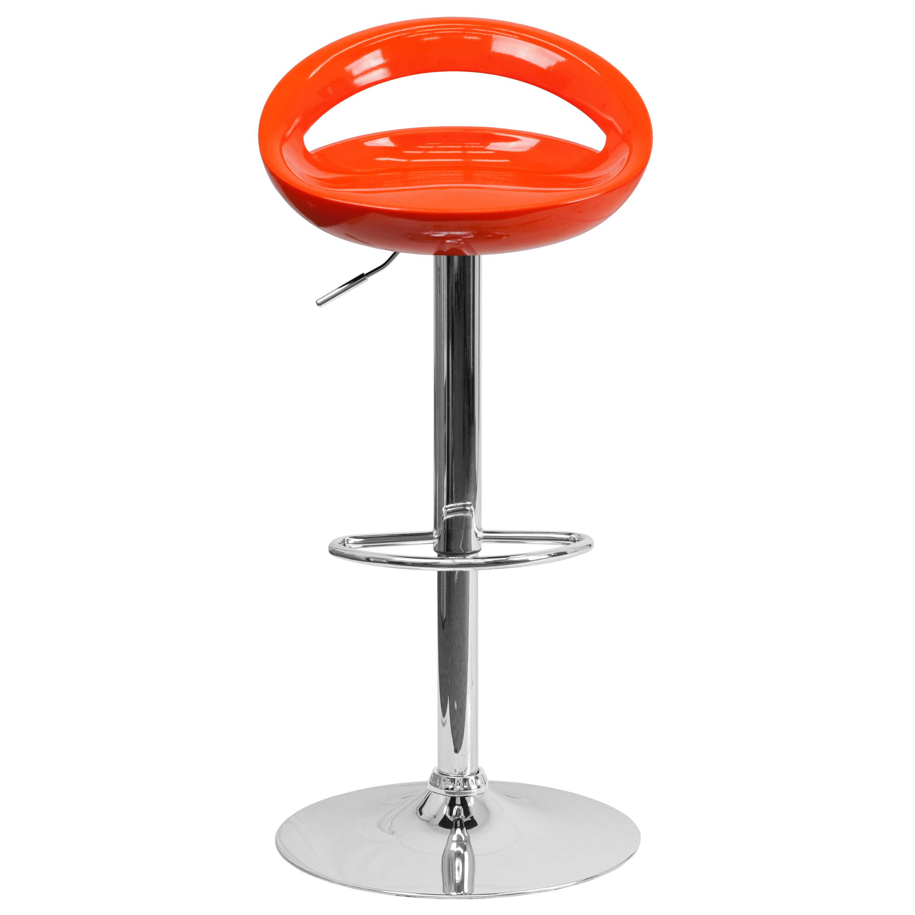 orange adjustable bar stools