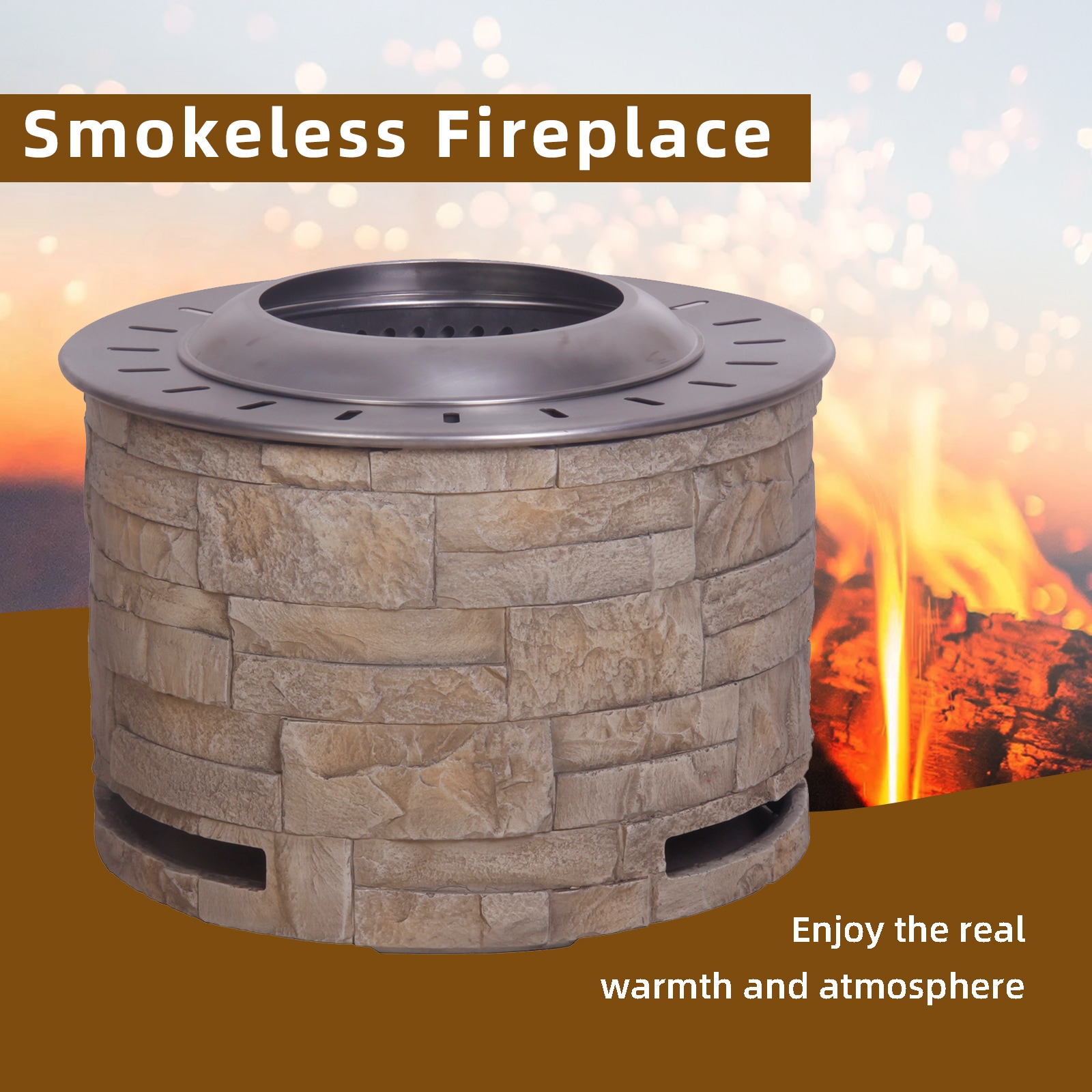 AHIOU HOME ZAAHG-120104FP Outdoor-Woodburning-Firepits - View #6