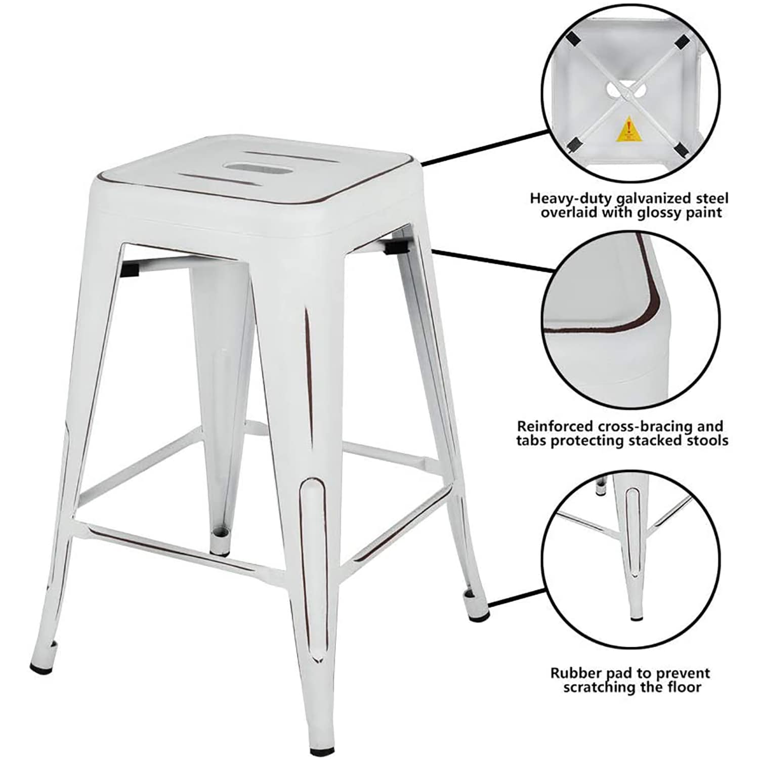 CASAINC YY0008A-WH stools - View #5