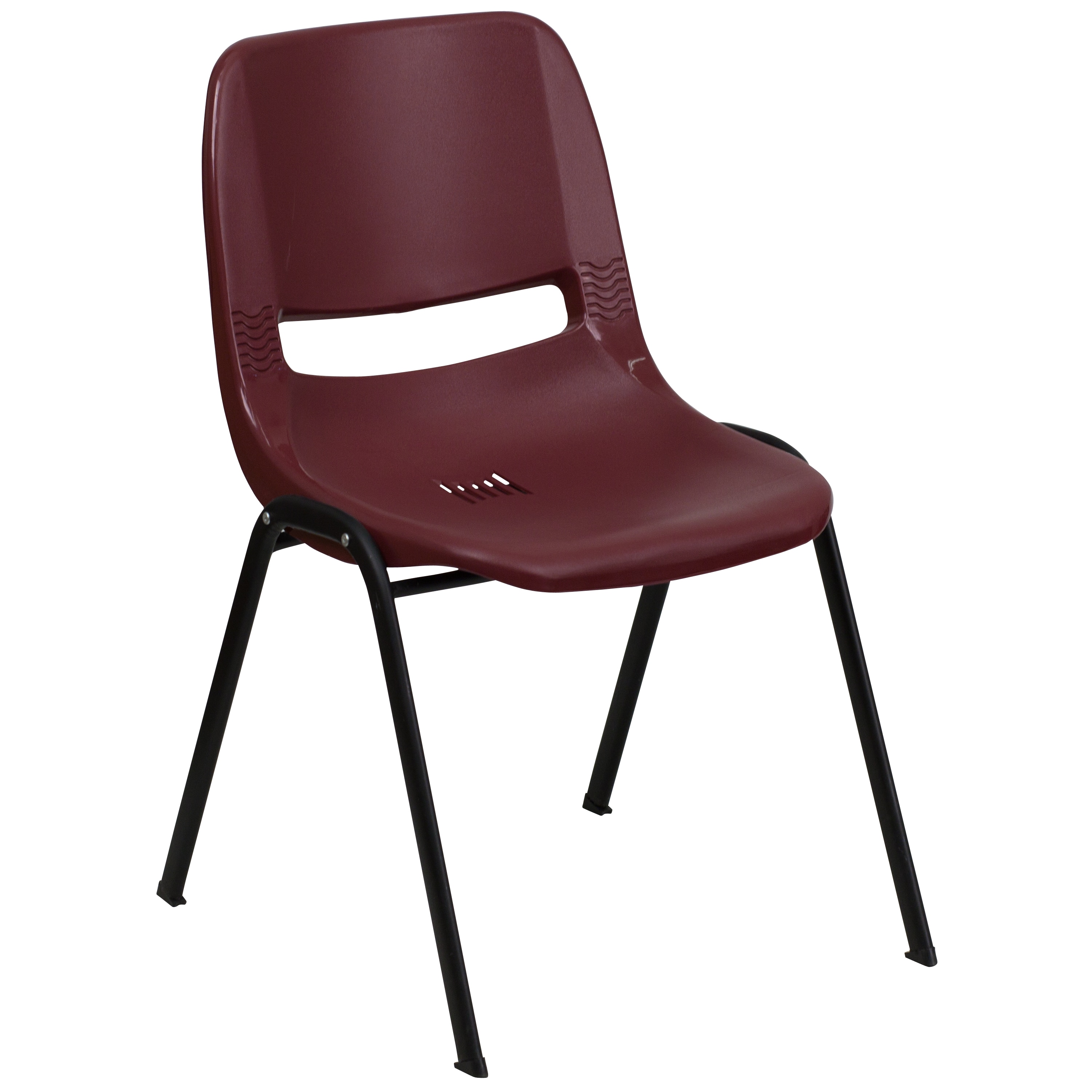 Flash Furniture 812581018707 Modern Burgundy Plastic Accent Chair