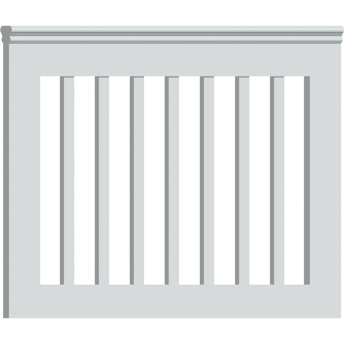 INTEX Providence EC42X36GATE Reinforced Gate for 36-in Rail Height 42-in L x 33-in H White PVC Deck Railing Gate ( Assembled )