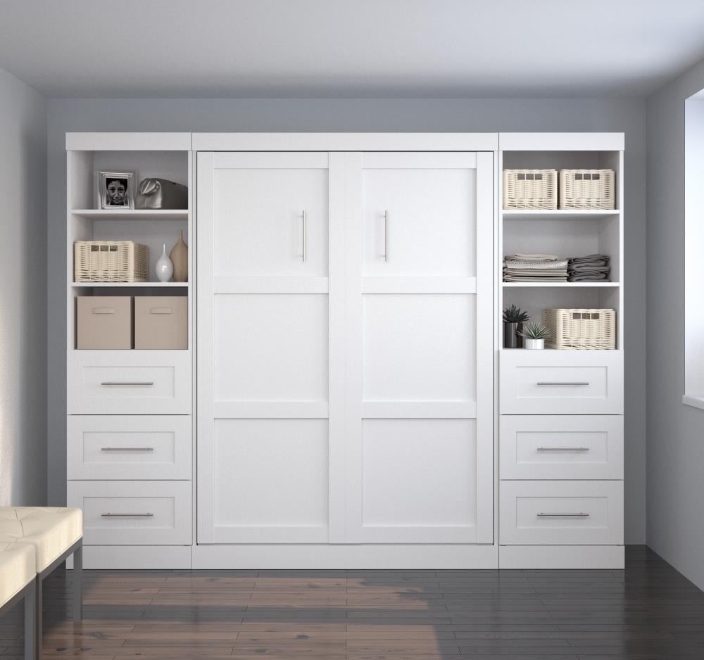 Bestar Pur 25 Storage Unit with 3-Drawer set-White