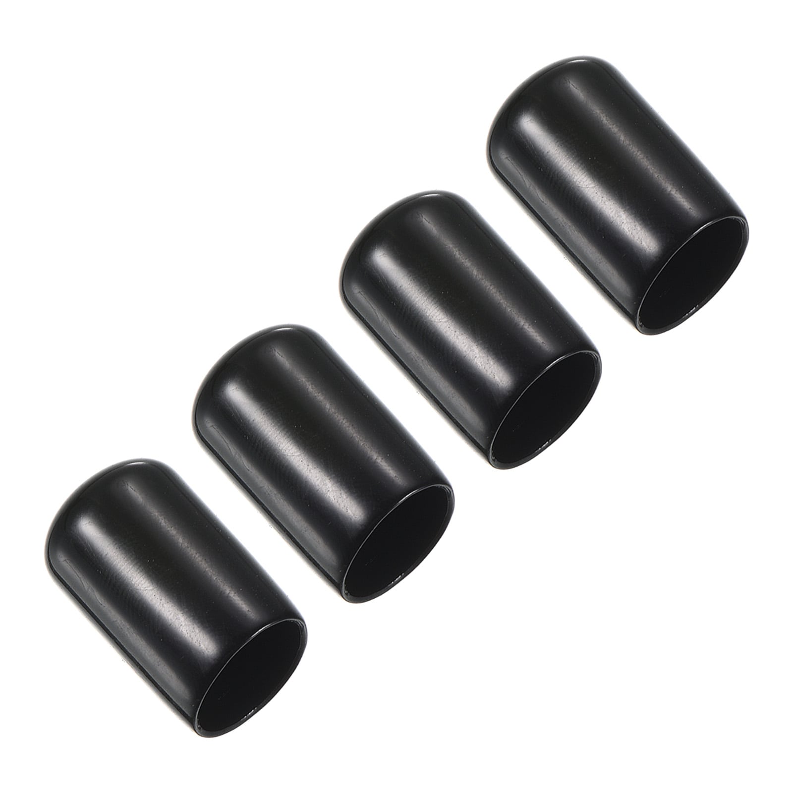 PATIKIL 13mm Pool Tip Cover 4pcs Billiard Cue Tip Protector Rubber Pool Cue Tips Head Tool Snooker Accessory for Billiard Club Black