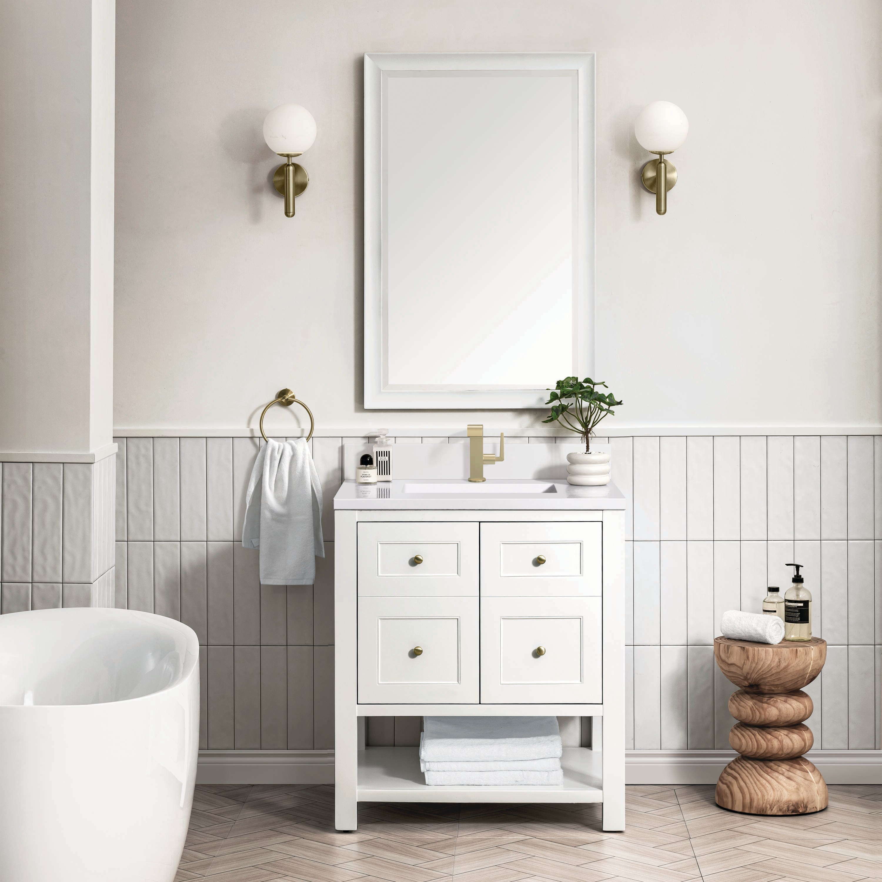 James Martin Vanities 330-V30-BW-1WZ Bath-Vanity-Combo - View #2