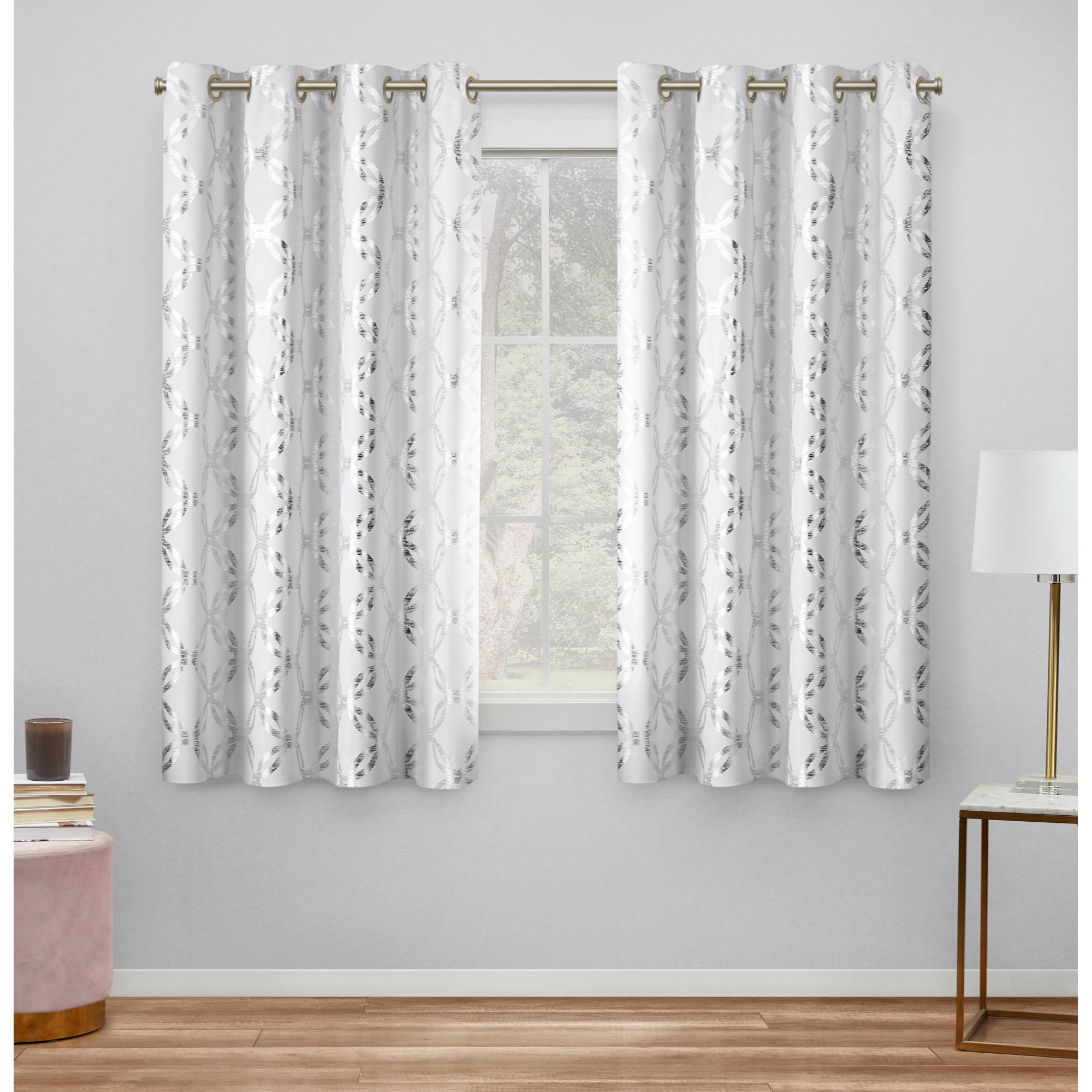 Exclusive Home YA013570DSEHA1 A207 63-in Winter White Light Filtering Grommet Curtain Panel Pair