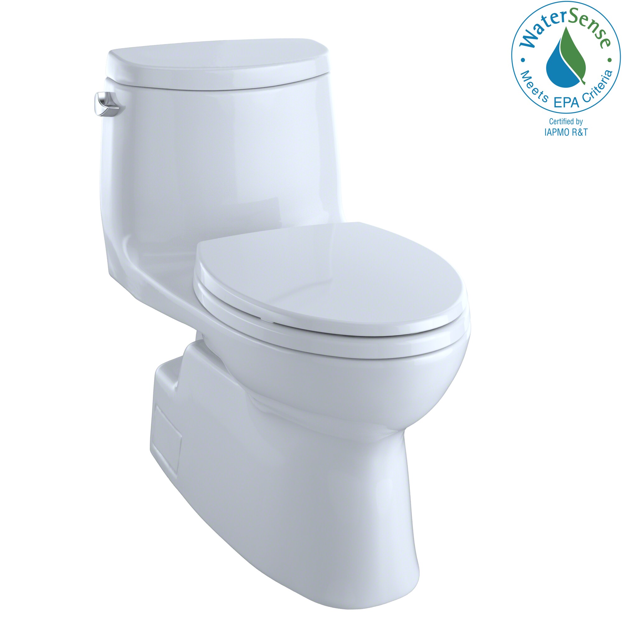 TOTO MS614114CEFG-01 Carlyle II Cotton White Elongated Chair Height WaterSense Toilet 12-in Rough-In Size (ADA Compliant)