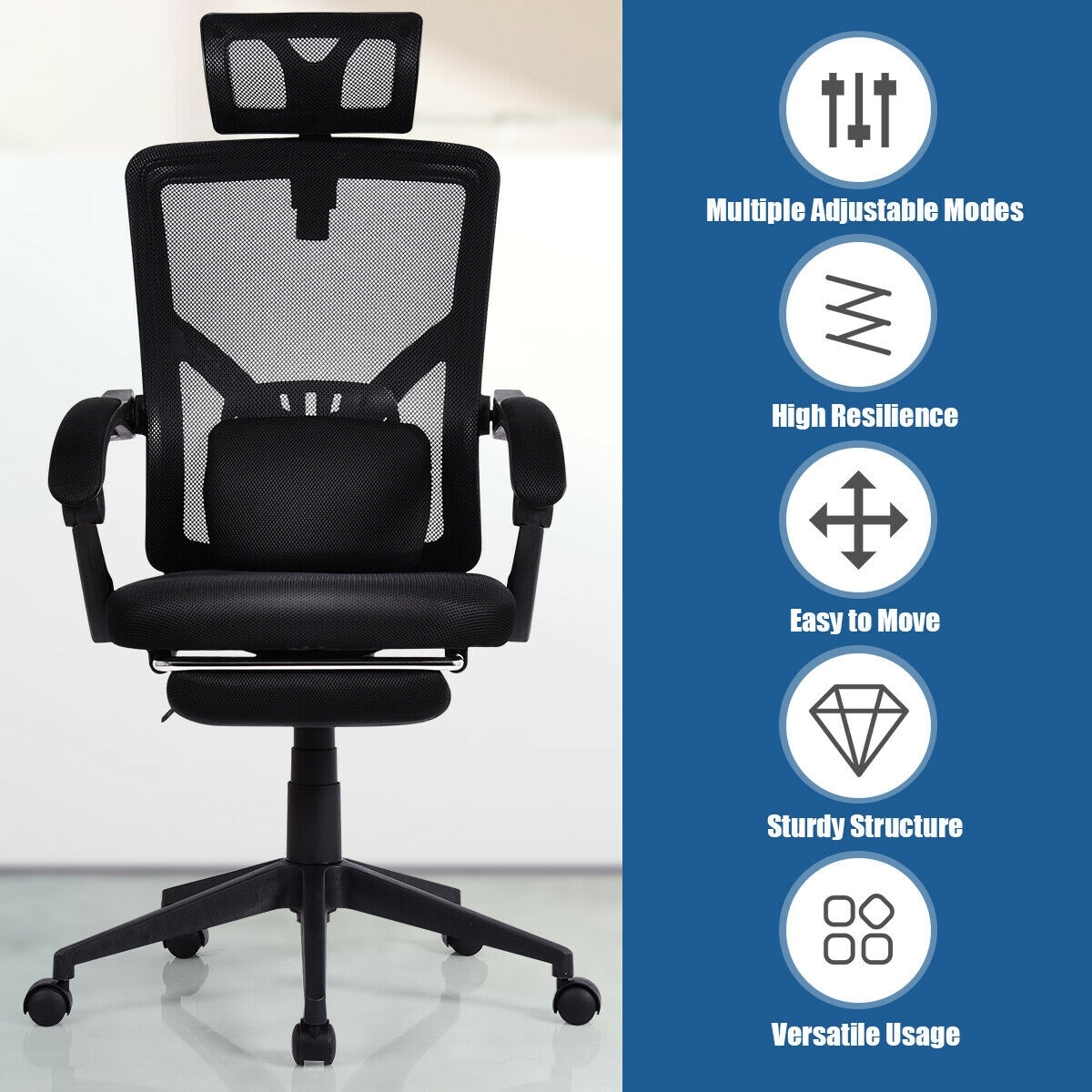 CASAINC WF-HYSN-65904BK Office-Chairs - View #4