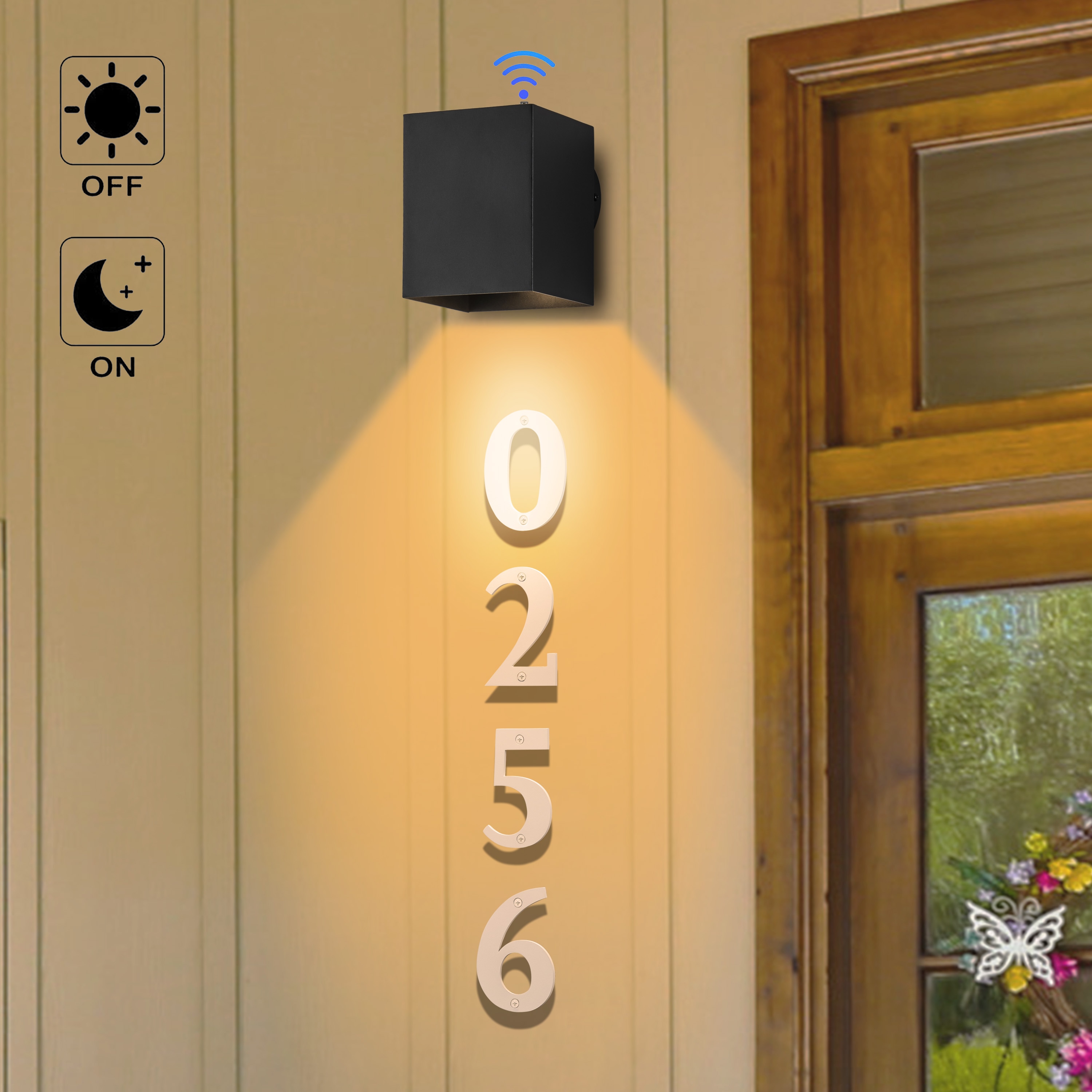 C Cattleya LLA2481-W 1 -Light 6.5-in H Matte Black Hardwired Dusk to Dawn Outdoor Wall Light