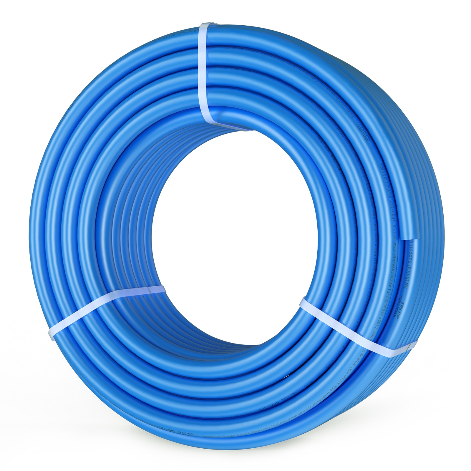 SVOPES 3/4 Inch PEX Pipe 100 Feet PEX-B Flexible Tubing for Hot/Cold Water Plumbing Potable Water Lines Includes Cutter and Clamps Blue #SVOPESPEXBGLS07833V0