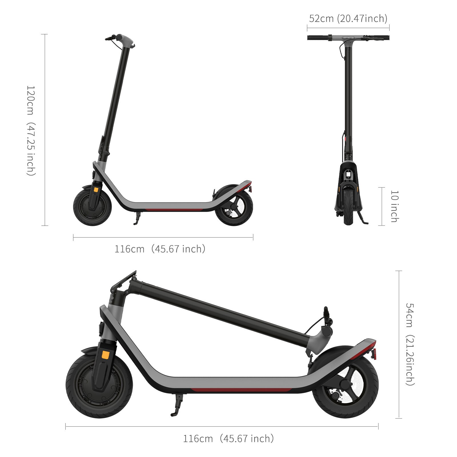 Wildaven Folding Adults Electric Scooter With 500w Motor 36v 13ah Lithium Battery Disc Brake 2906