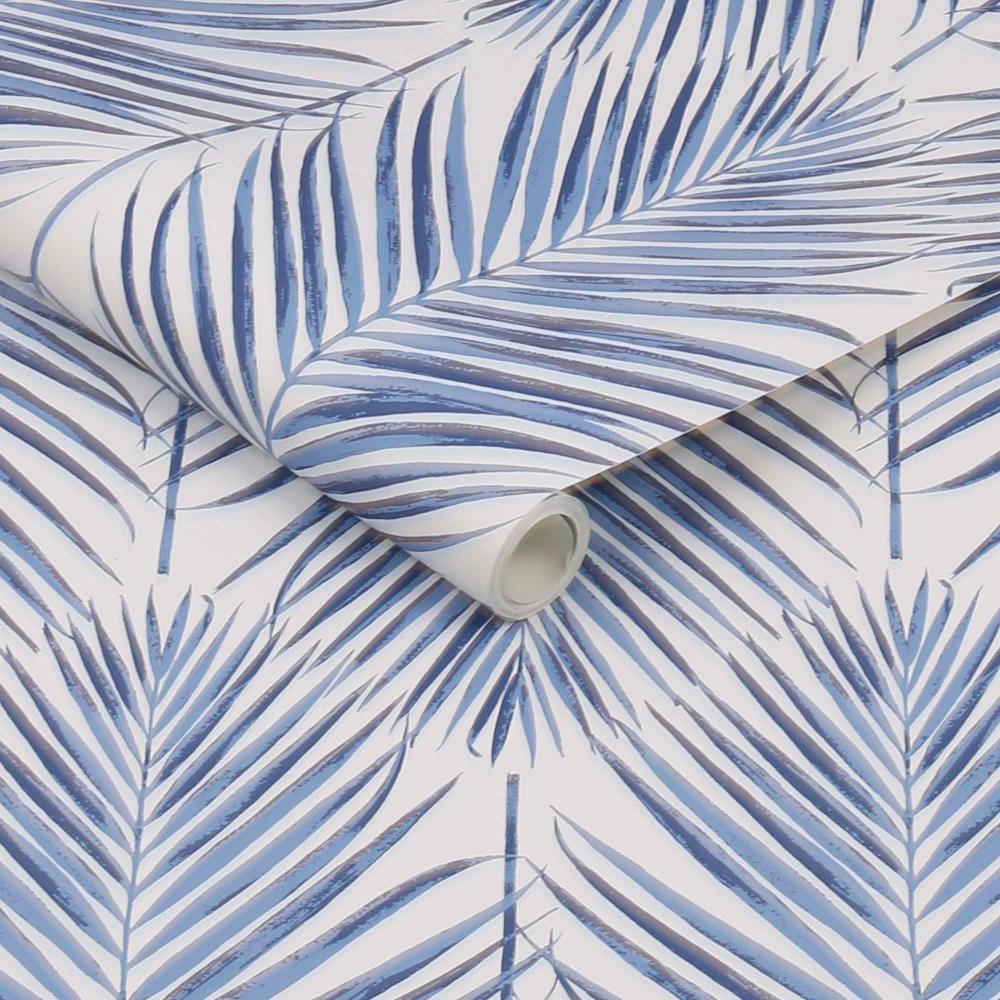 292740102  Summer Palm Blue Tropical Wallpaper  by AStreet Prints